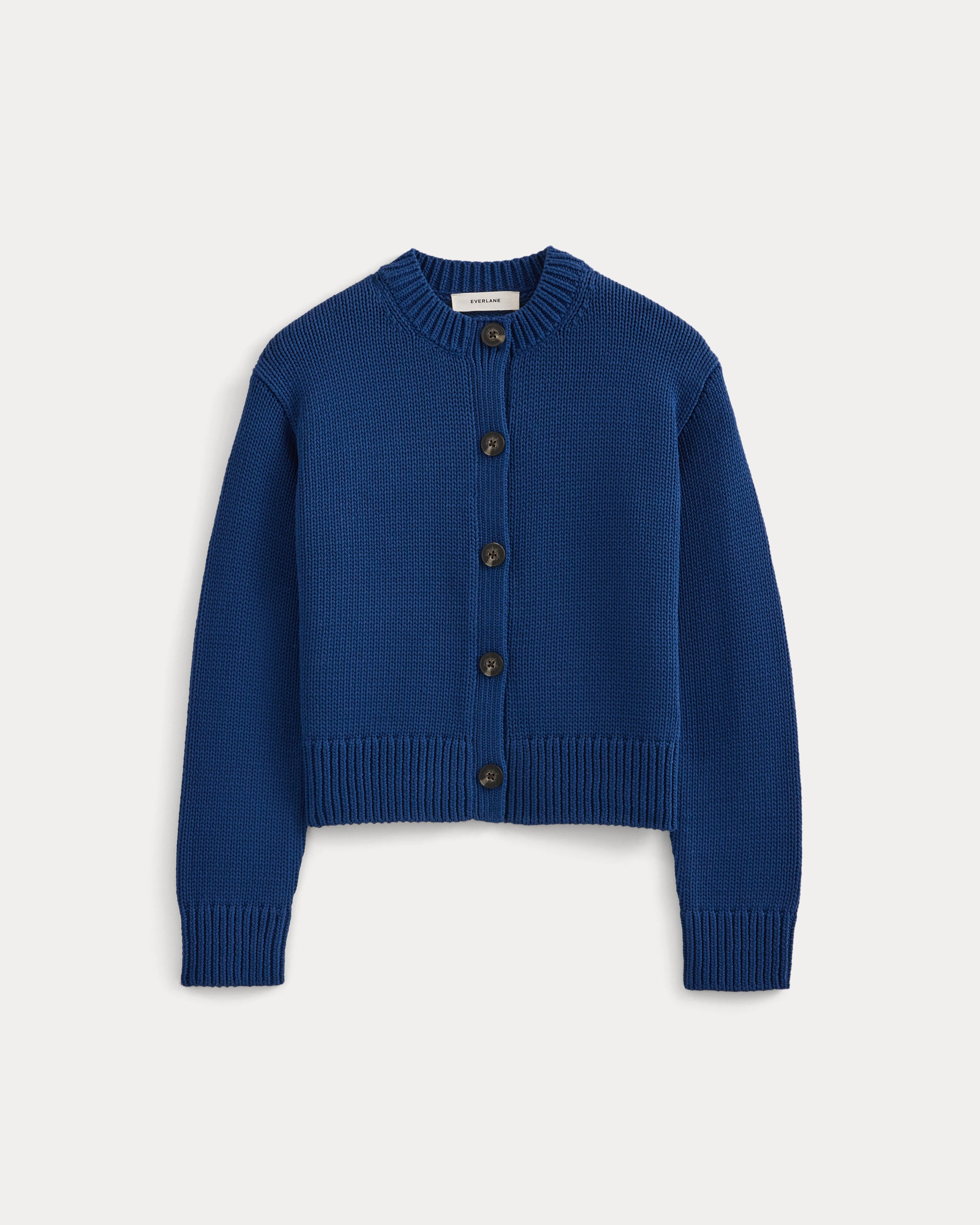 Open-Knit Crew in Elevated Cotton | Estate Blue