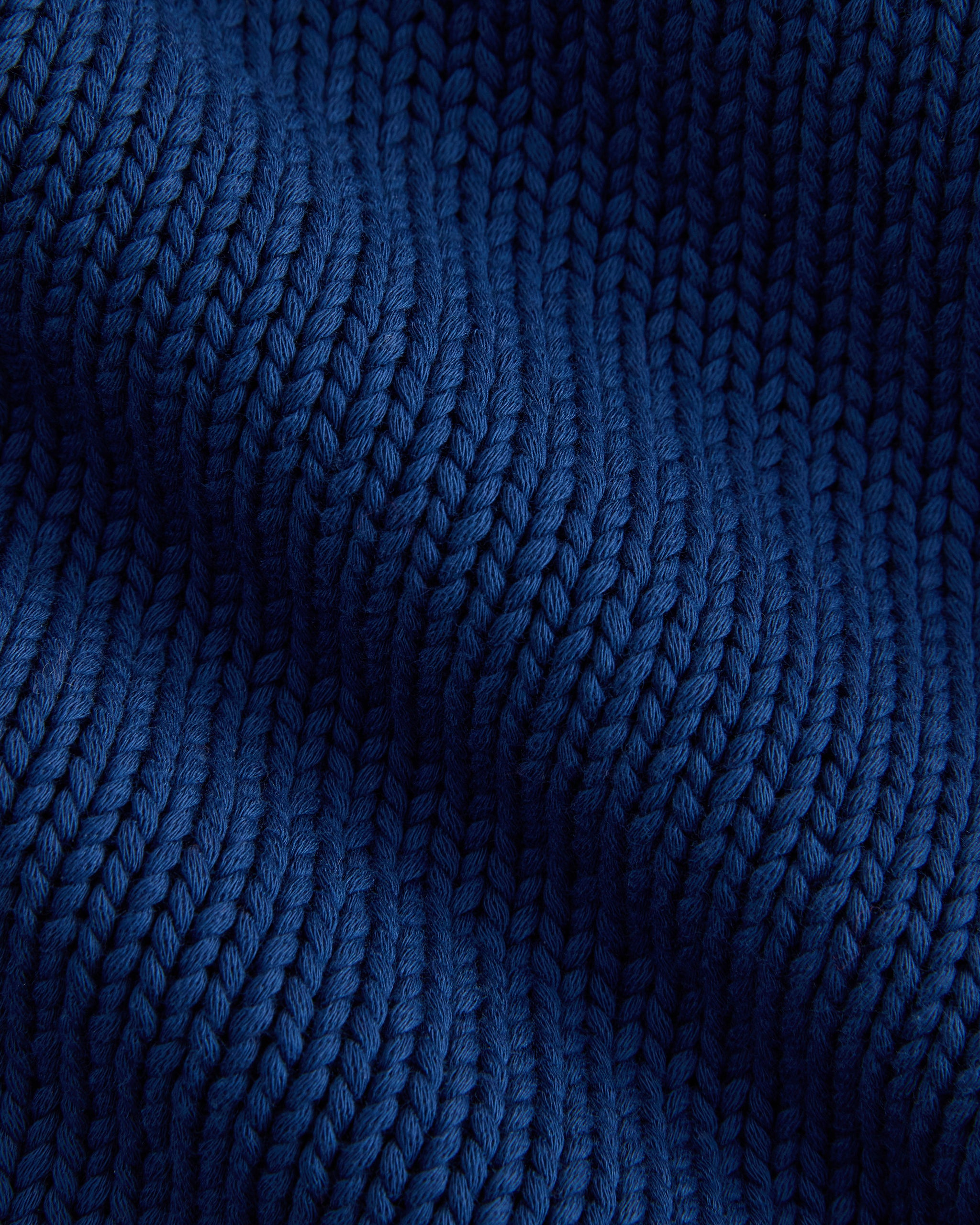Open-Knit Crew in Elevated Cotton | Estate Blue