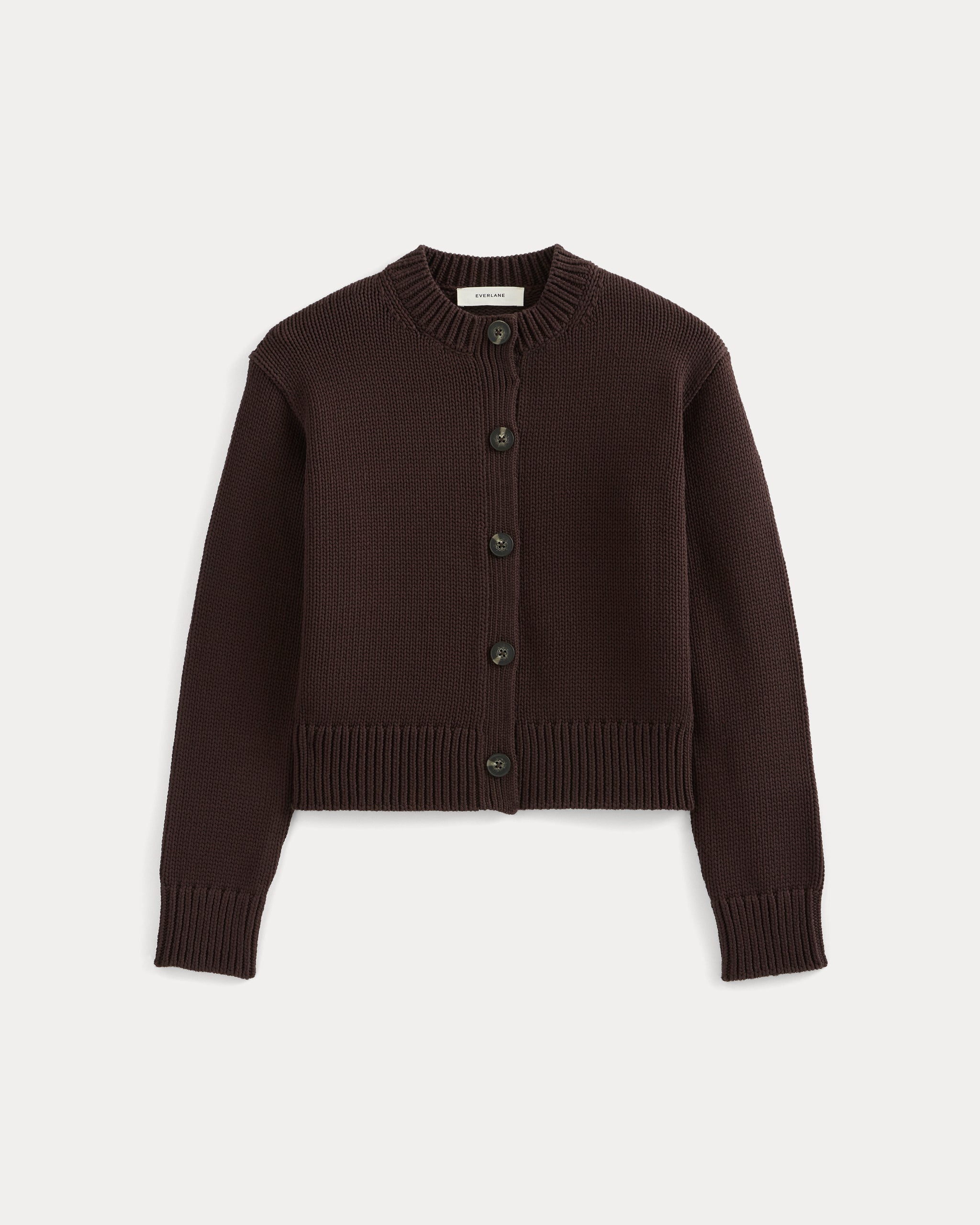 Open-Knit Crew in Elevated Cotton | Coffee Bean