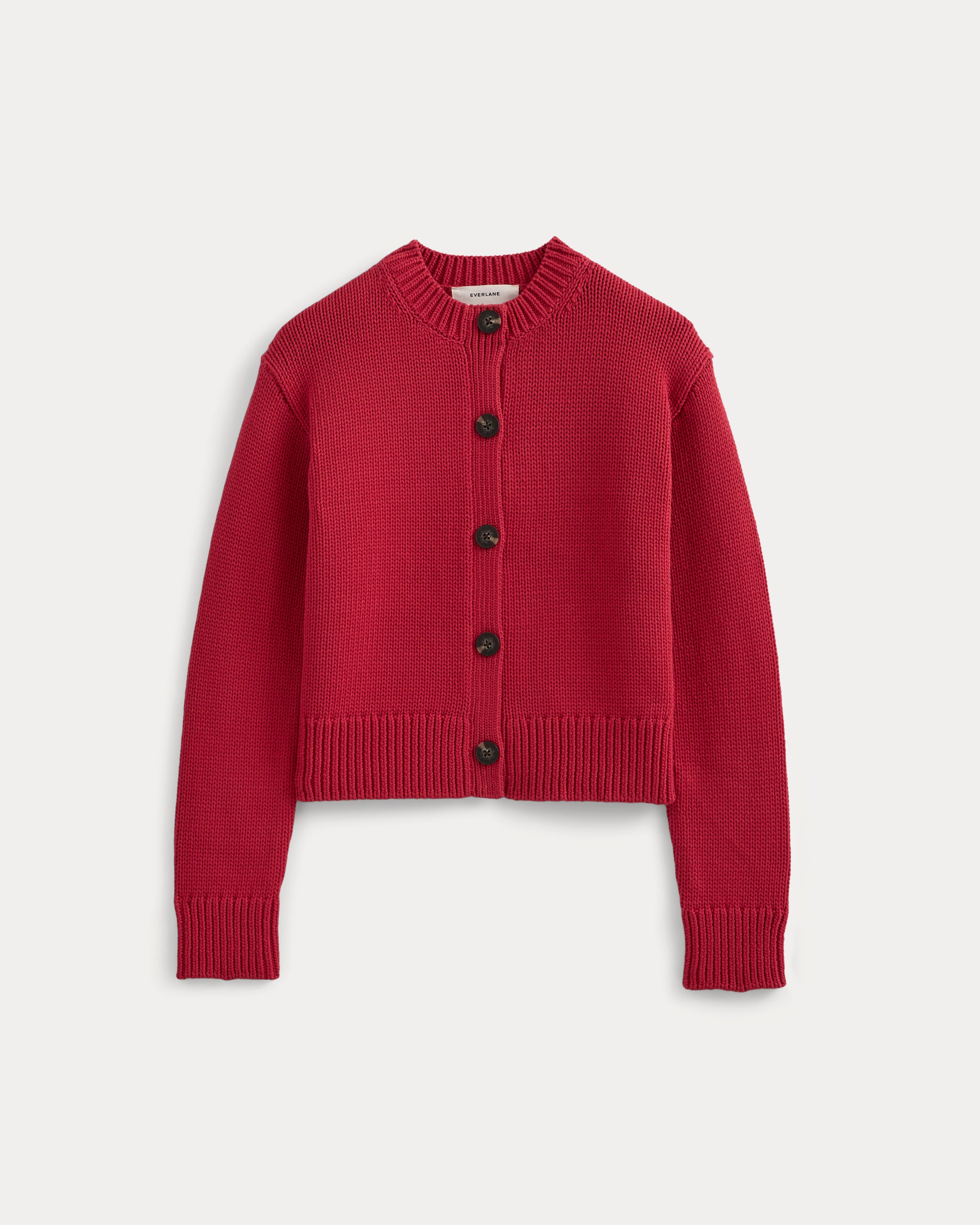 Open-Knit Crew in Elevated Cotton | Vintage Red