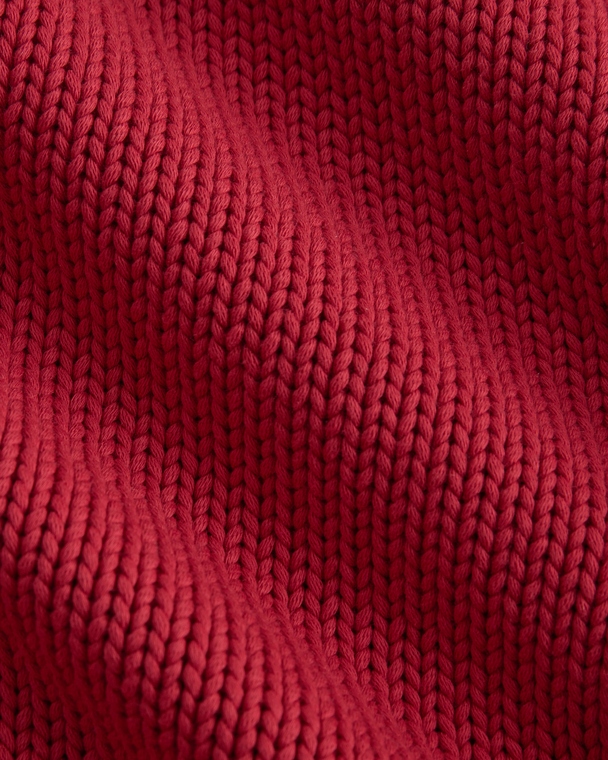 Open-Knit Crew in Elevated Cotton | Vintage Red