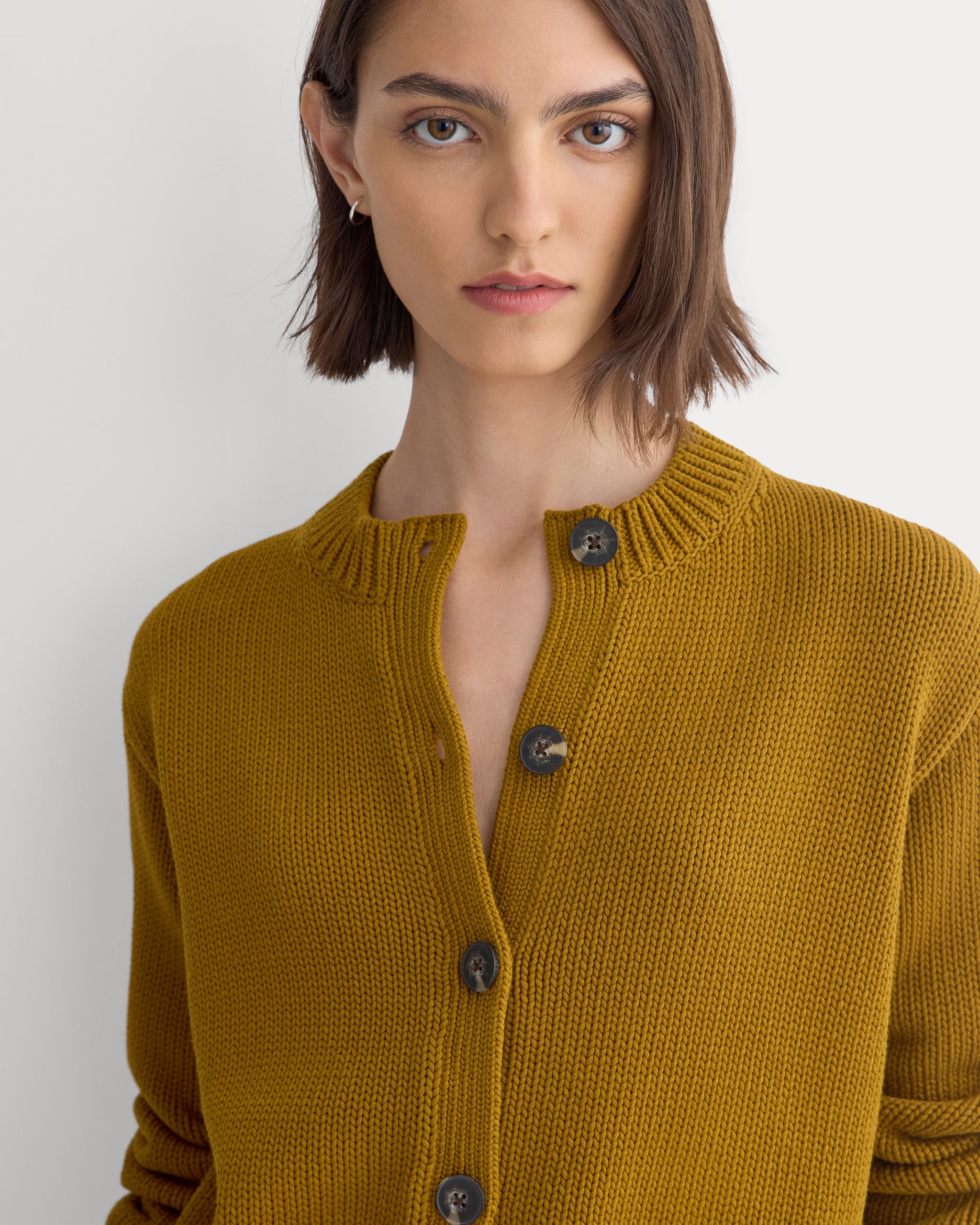 Open-Knit Crew in Elevated Cotton | Tapenade