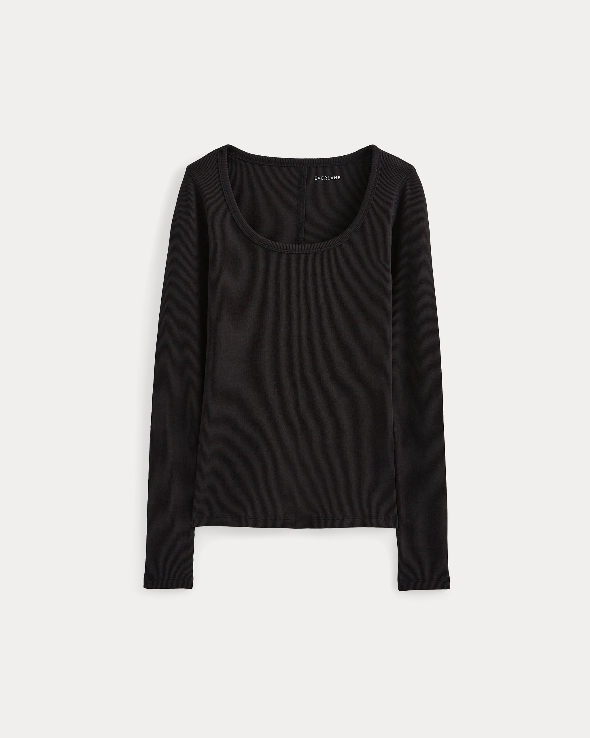 Effortless Rib Classic Long Sleeve | Black