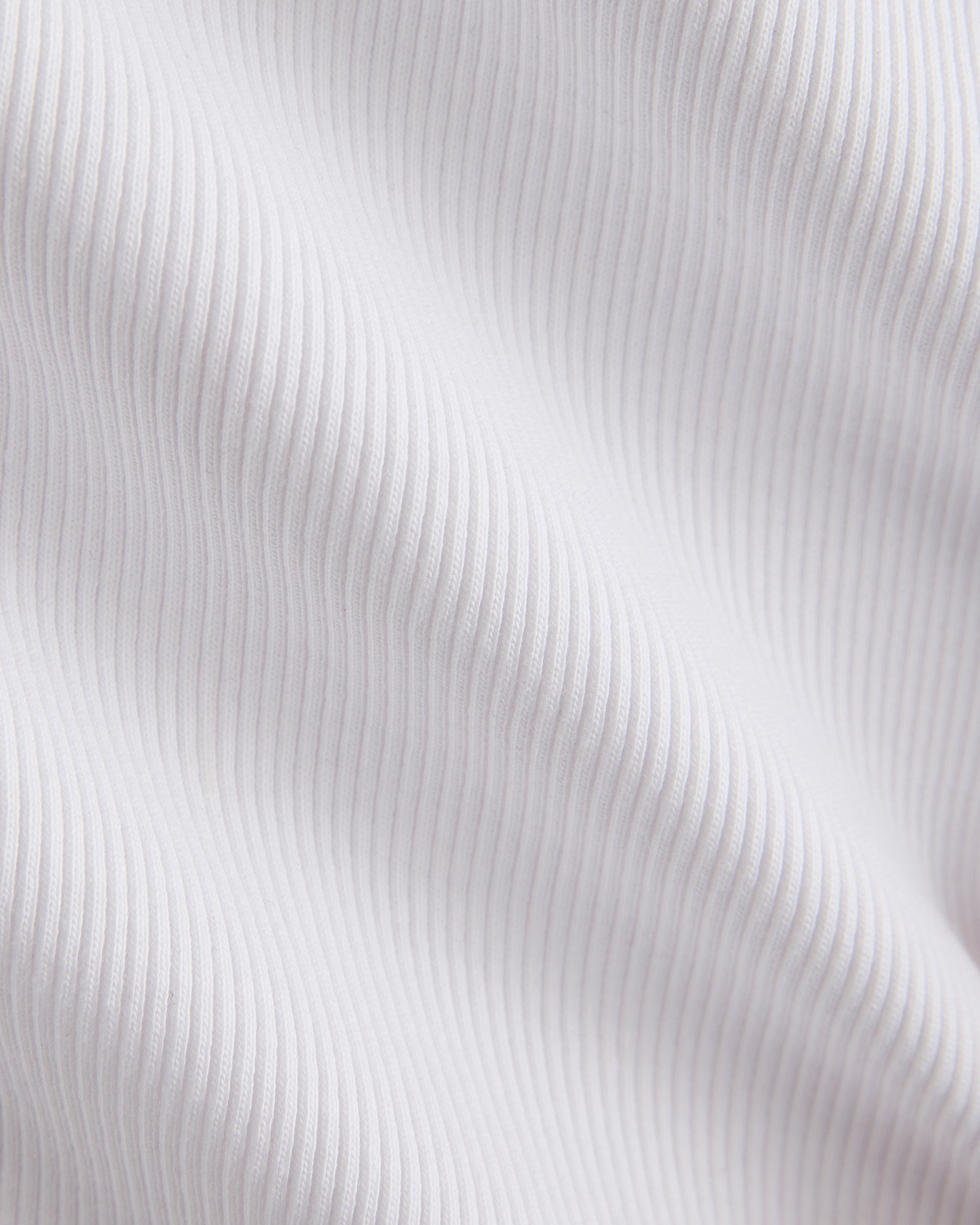 Effortless Rib Classic Long Sleeve | White