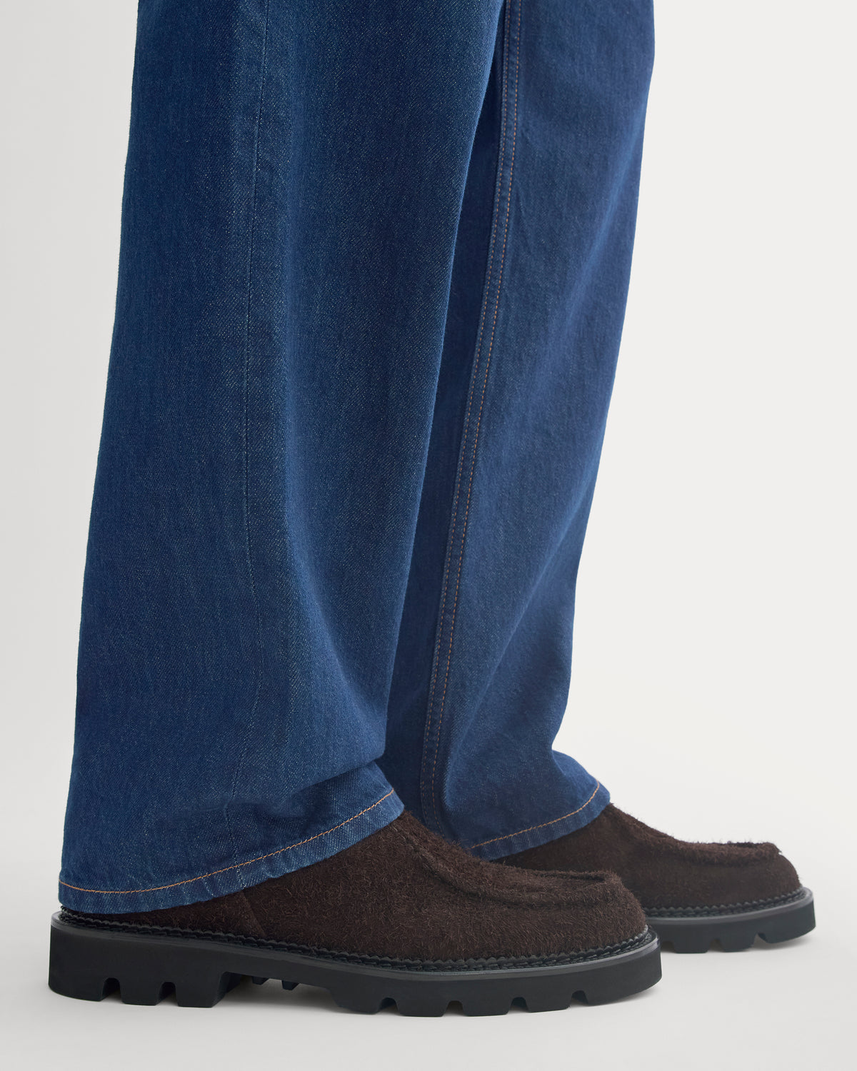Collegium x Everlane Moc Toe Derby | Espresso Suede | Men's