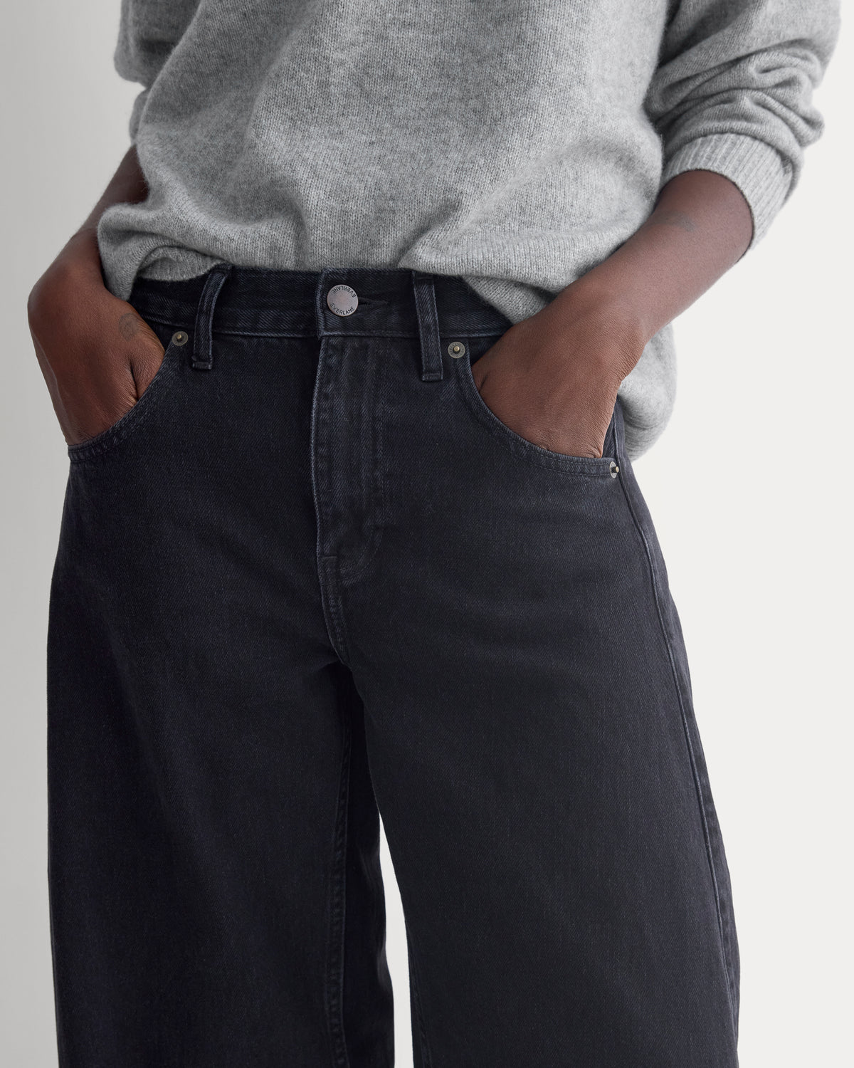 Baggy Barrel-Leg Jean | Washed Black