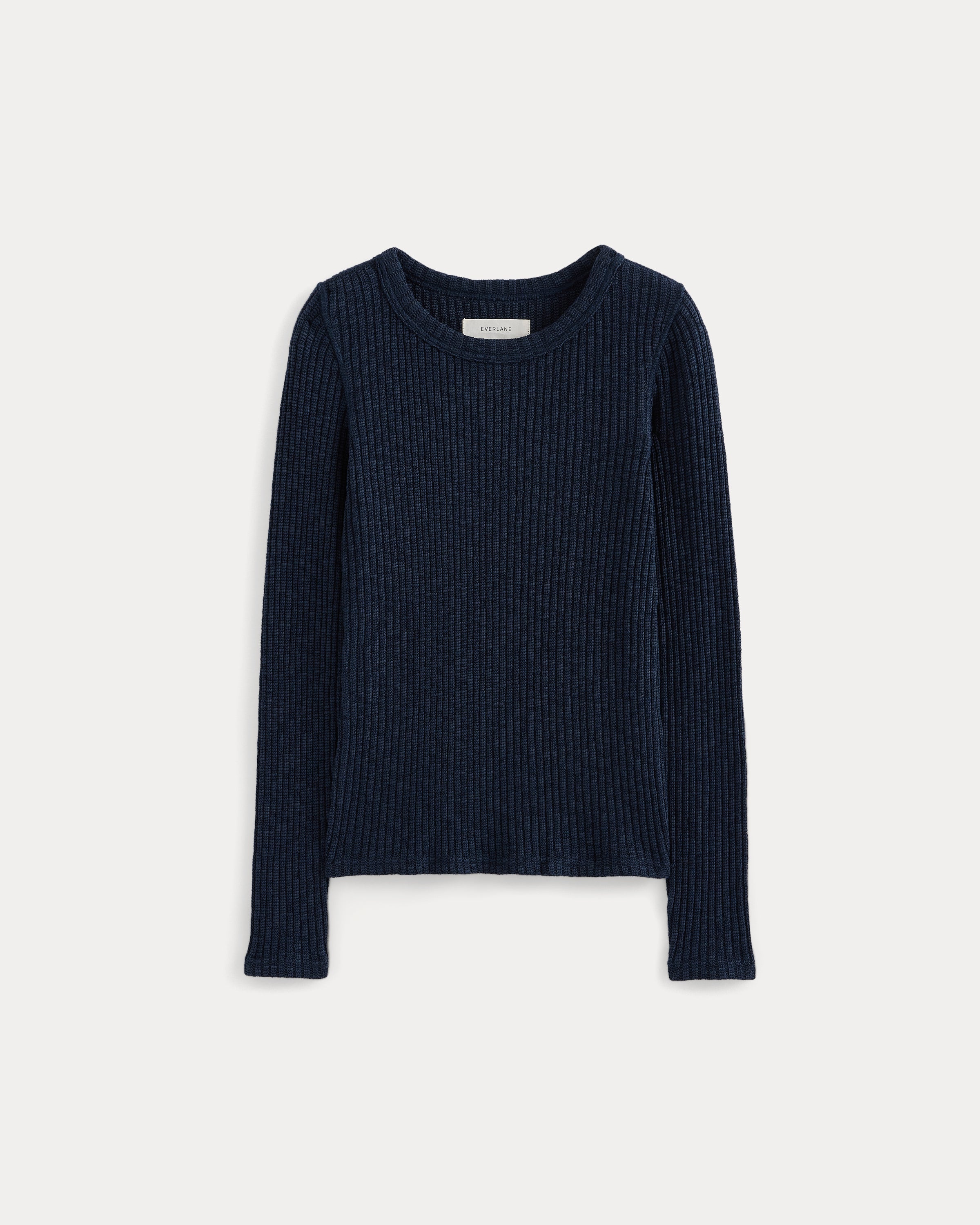 The Cozy Rib Long-Sleeve Tee | Navy – Everlane