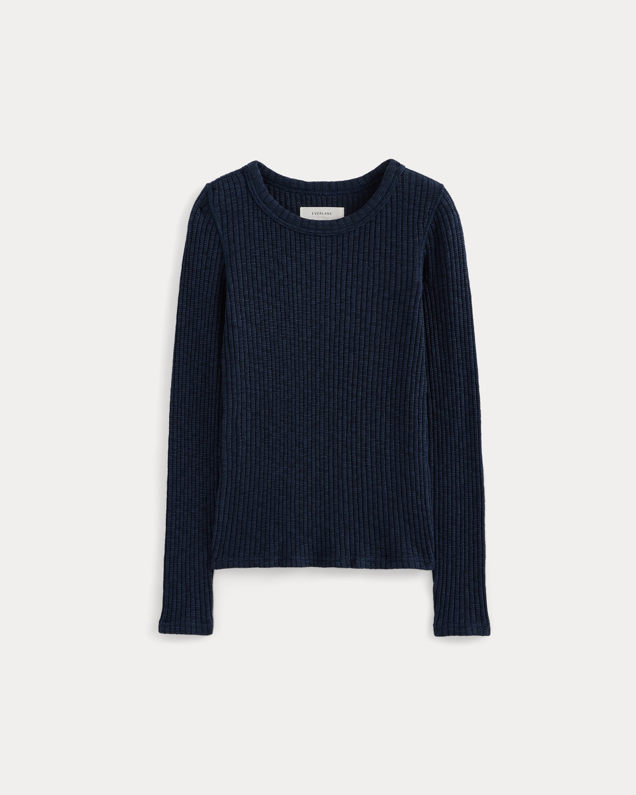The Cozy Rib Long-Sleeve Tee |  Navy