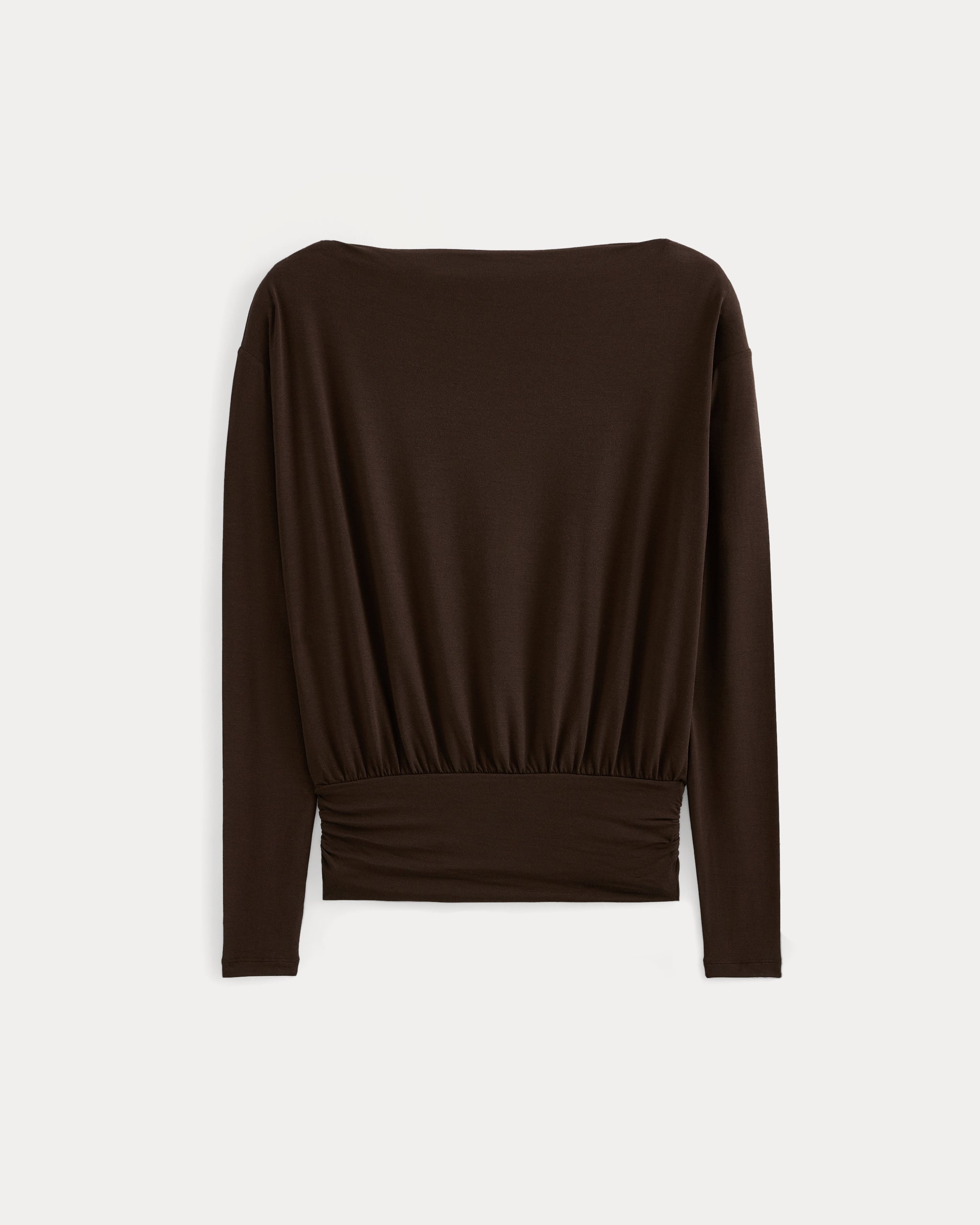Drapey Jersey Slouchy Top | Coffee Bean