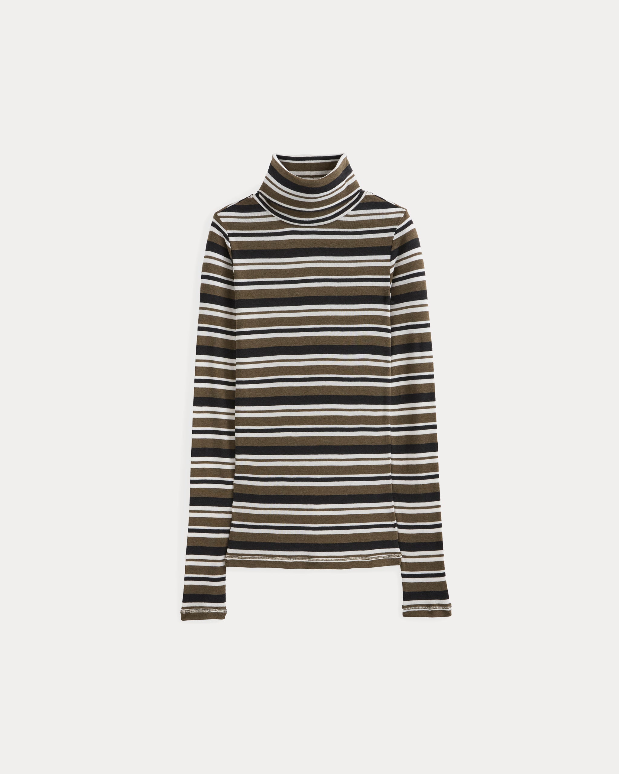 Tissue Long-Sleeve Turtleneck | Beech / Bone