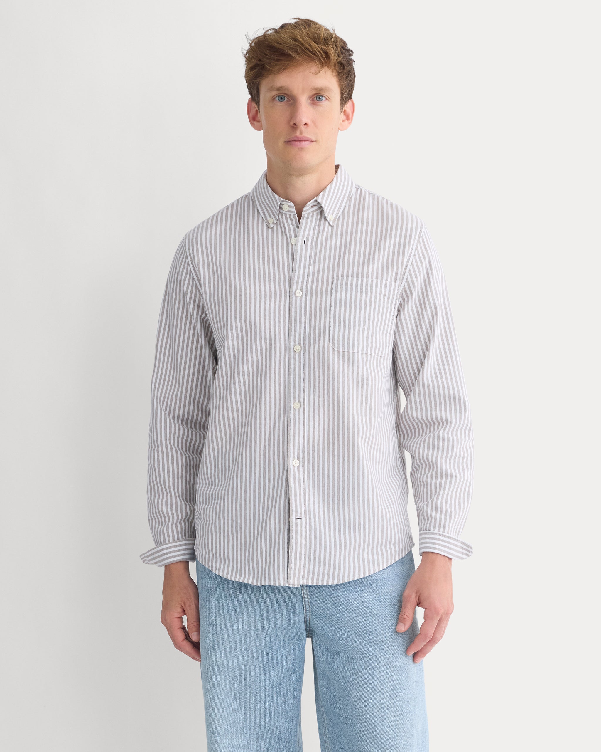 Lightweight Slim-Fit Oxford | Brown