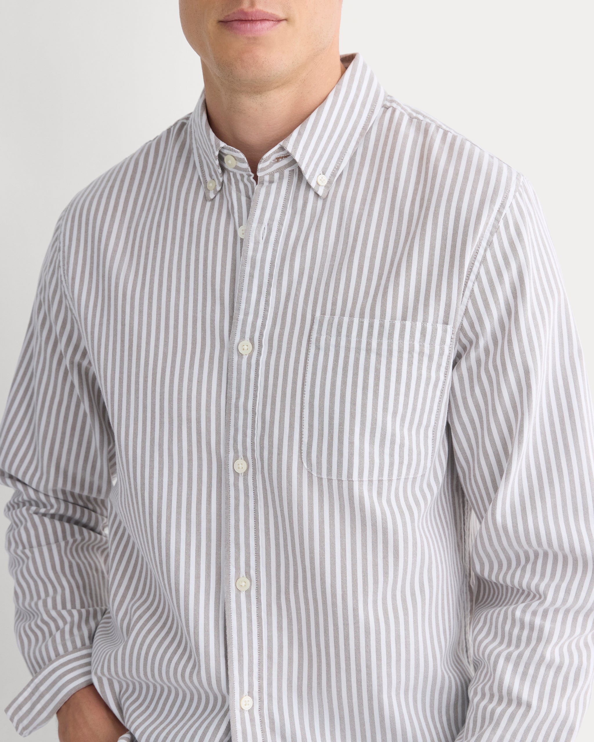 Standard-Fit Oxford Shirt | Brown