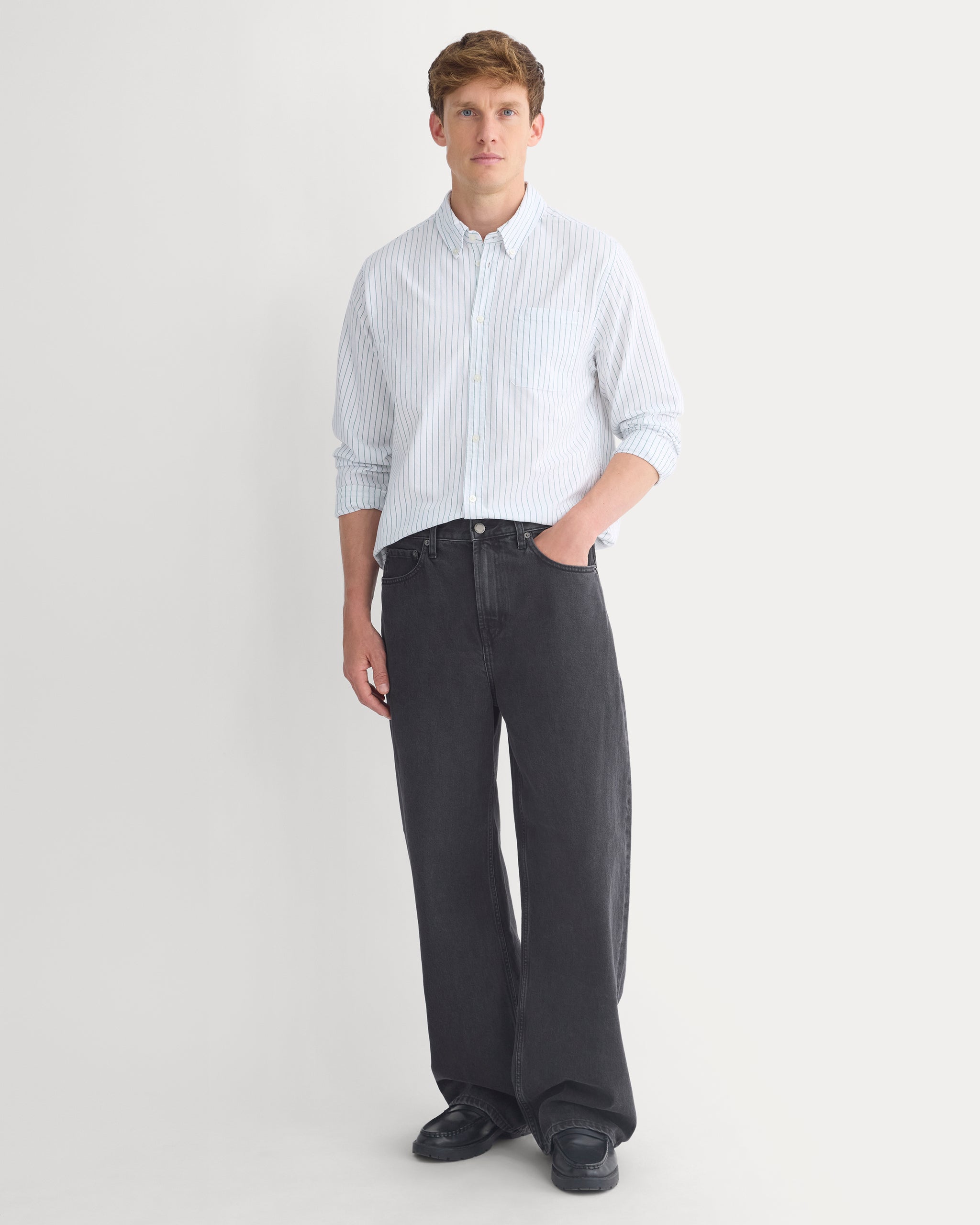 Standard-Fit Oxford Shirt | Optic White / Eden