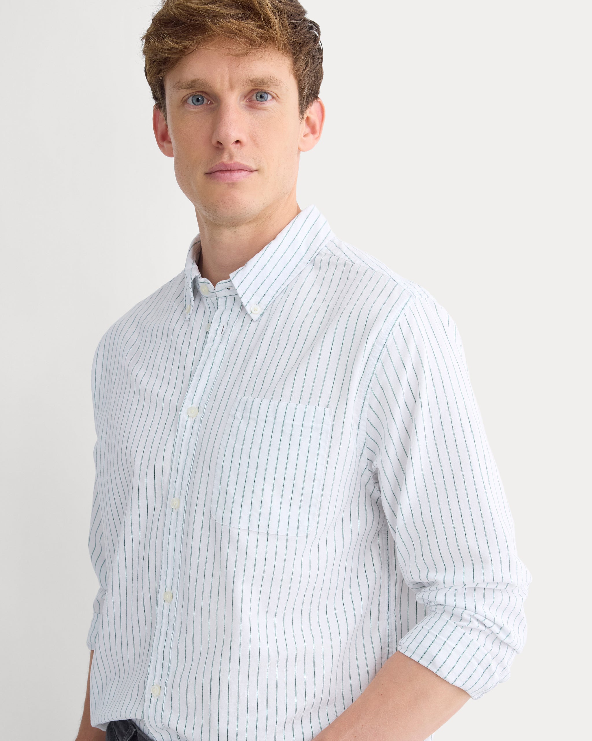 Standard-Fit Oxford Shirt | Optic White / Eden
