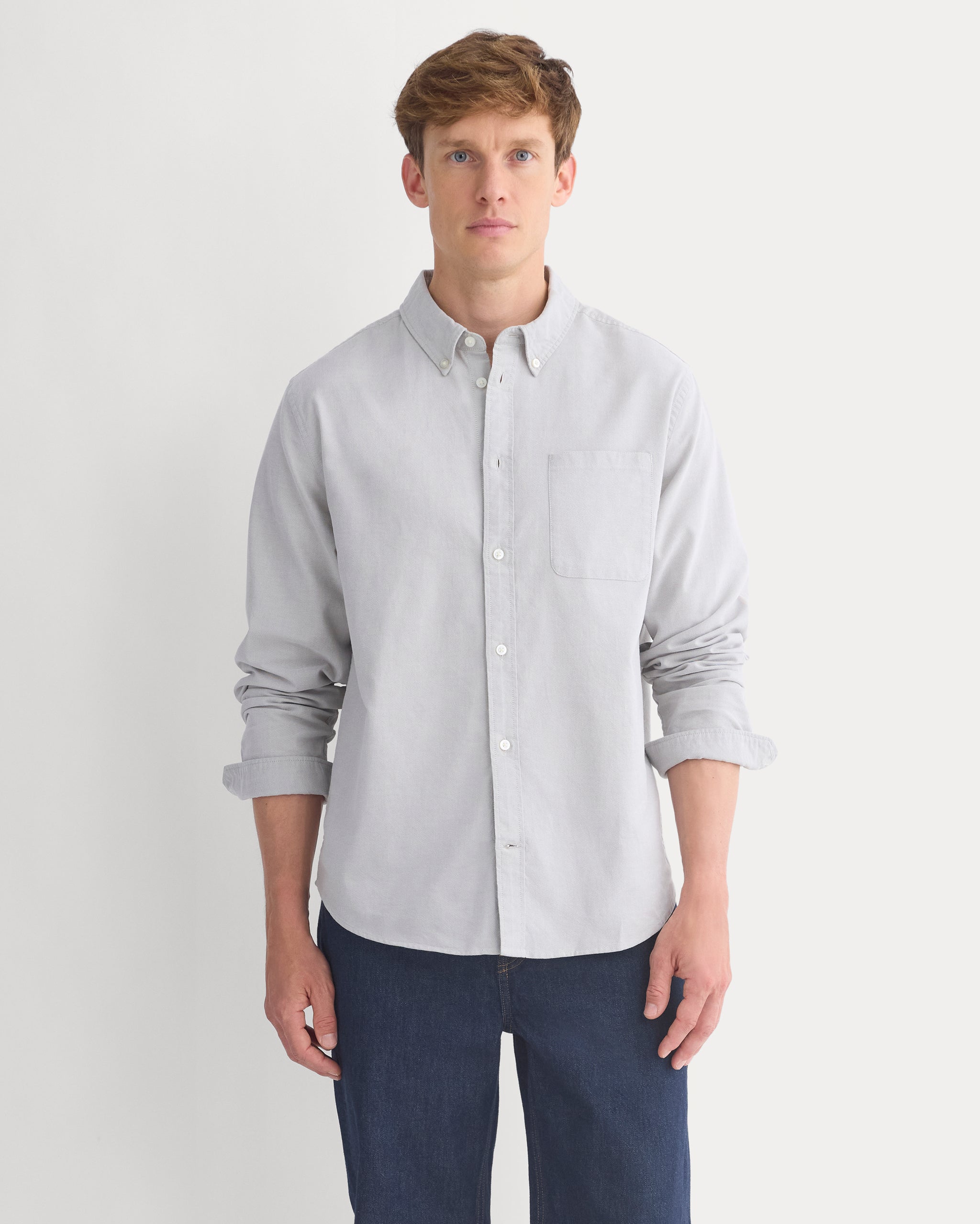 Standard-Fit Oxford Shirt | Grey