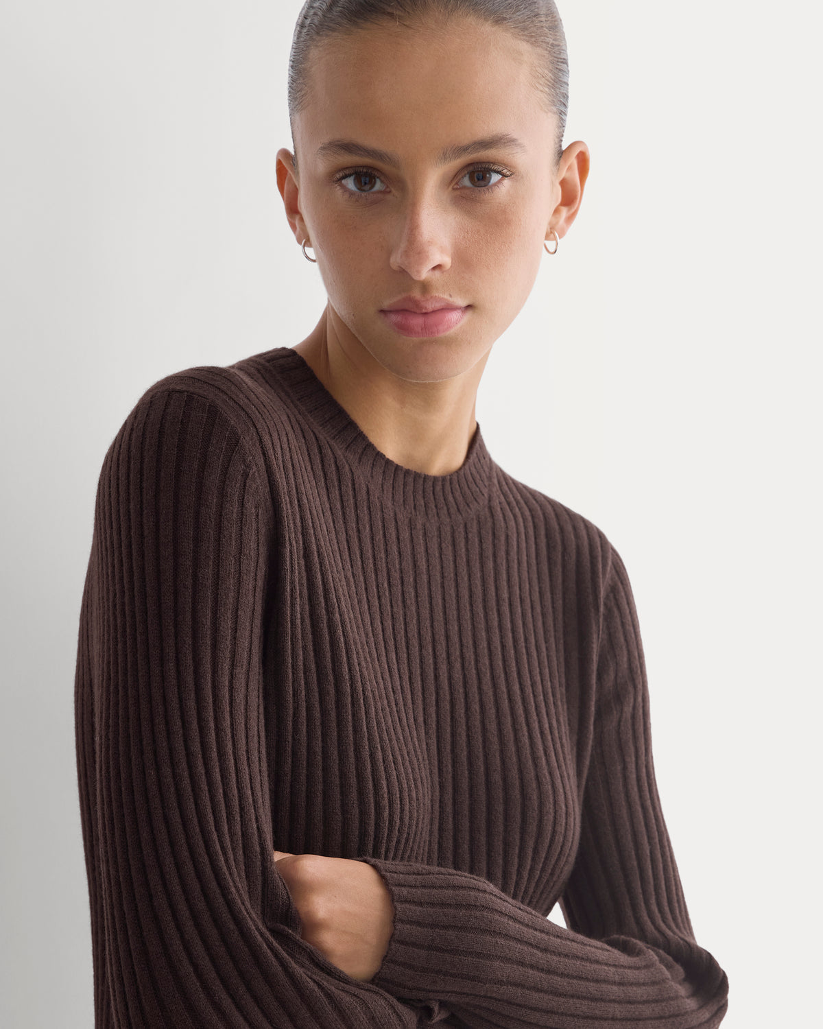 Cashmere Long-Sleeve Mini Dress | Coffee Bean