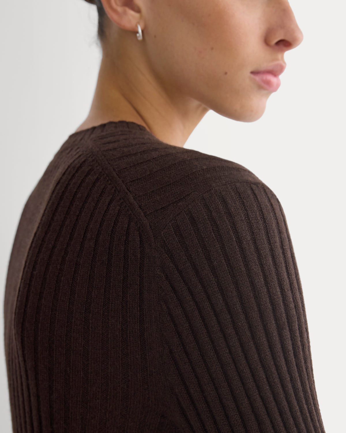 Cashmere Long-Sleeve Mini Dress | Coffee Bean