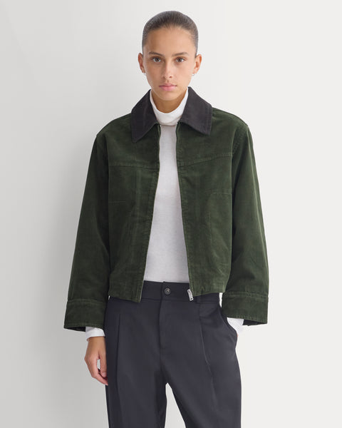 Stretch Corduroy Zip Jacket | Dark Forest – Everlane