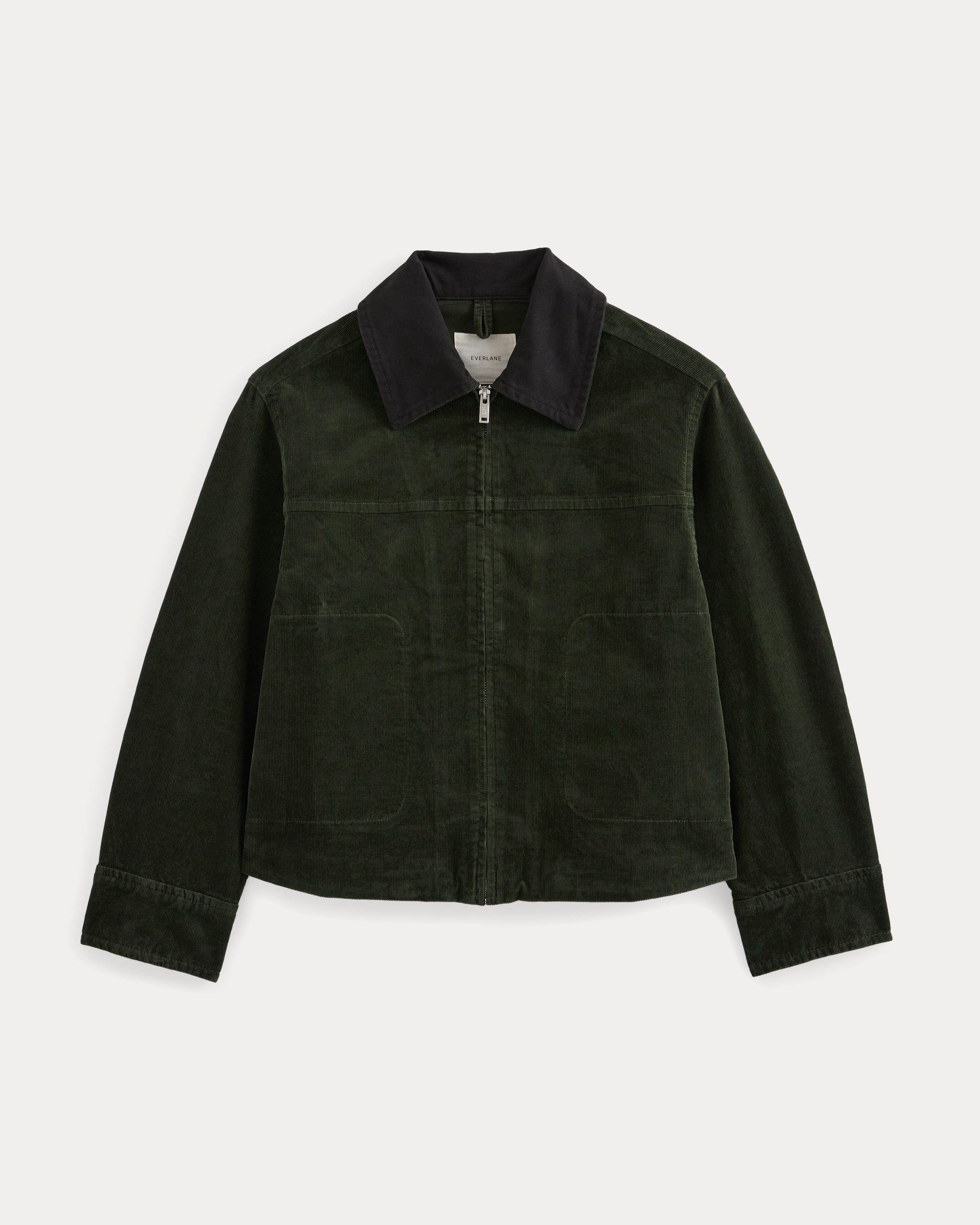 Stretch Corduroy Zip Jacket  | Dark Forest