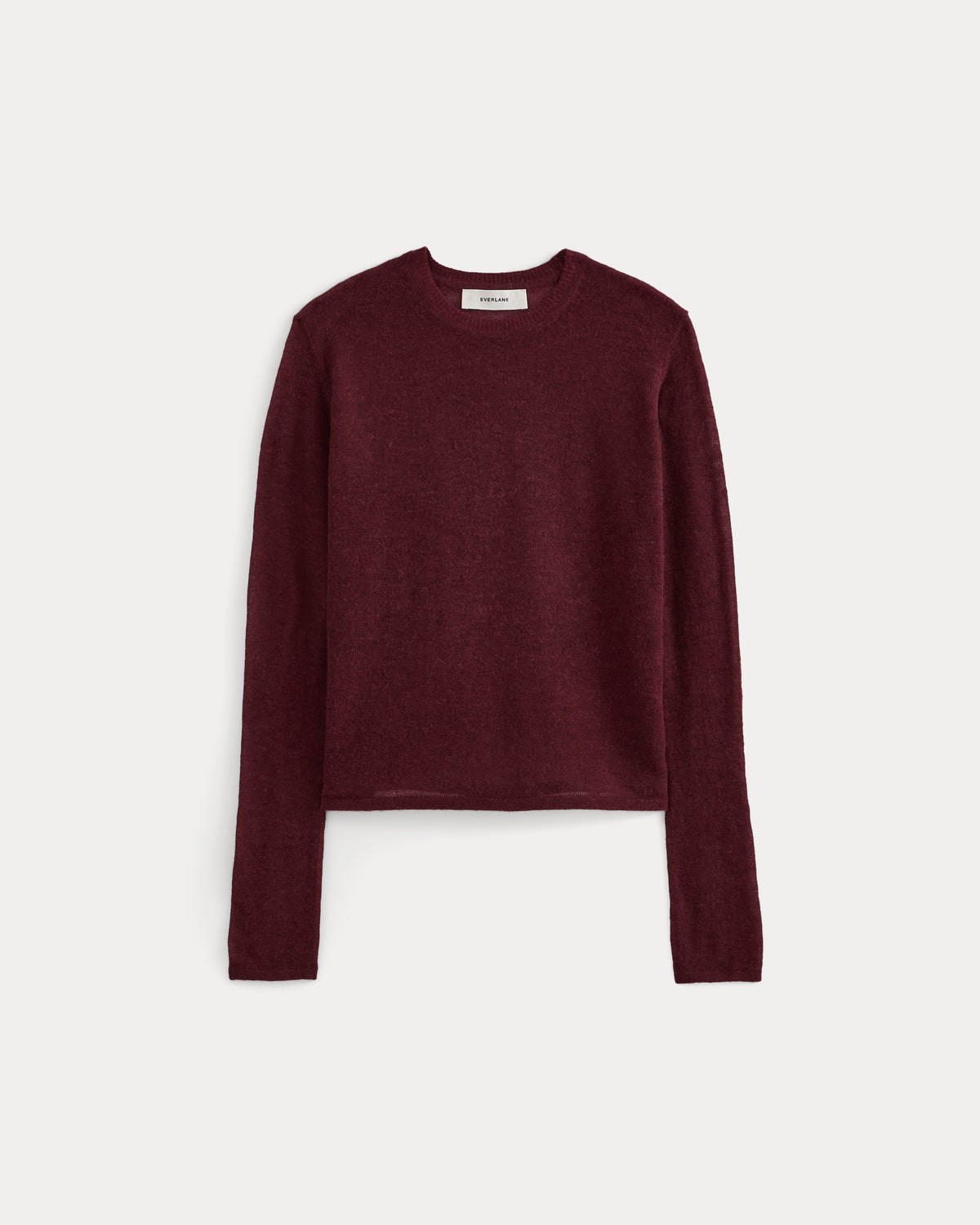 Air Alpaca Long-Sleeve Slim Crew | Cabernet