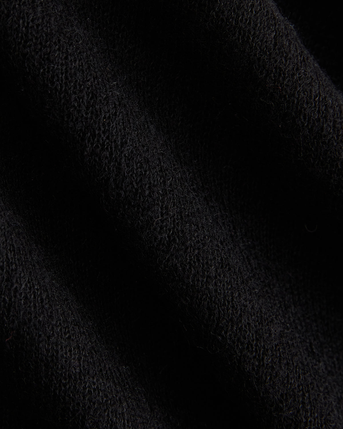 Air Alpaca Cropped Sweater Crew |  Black