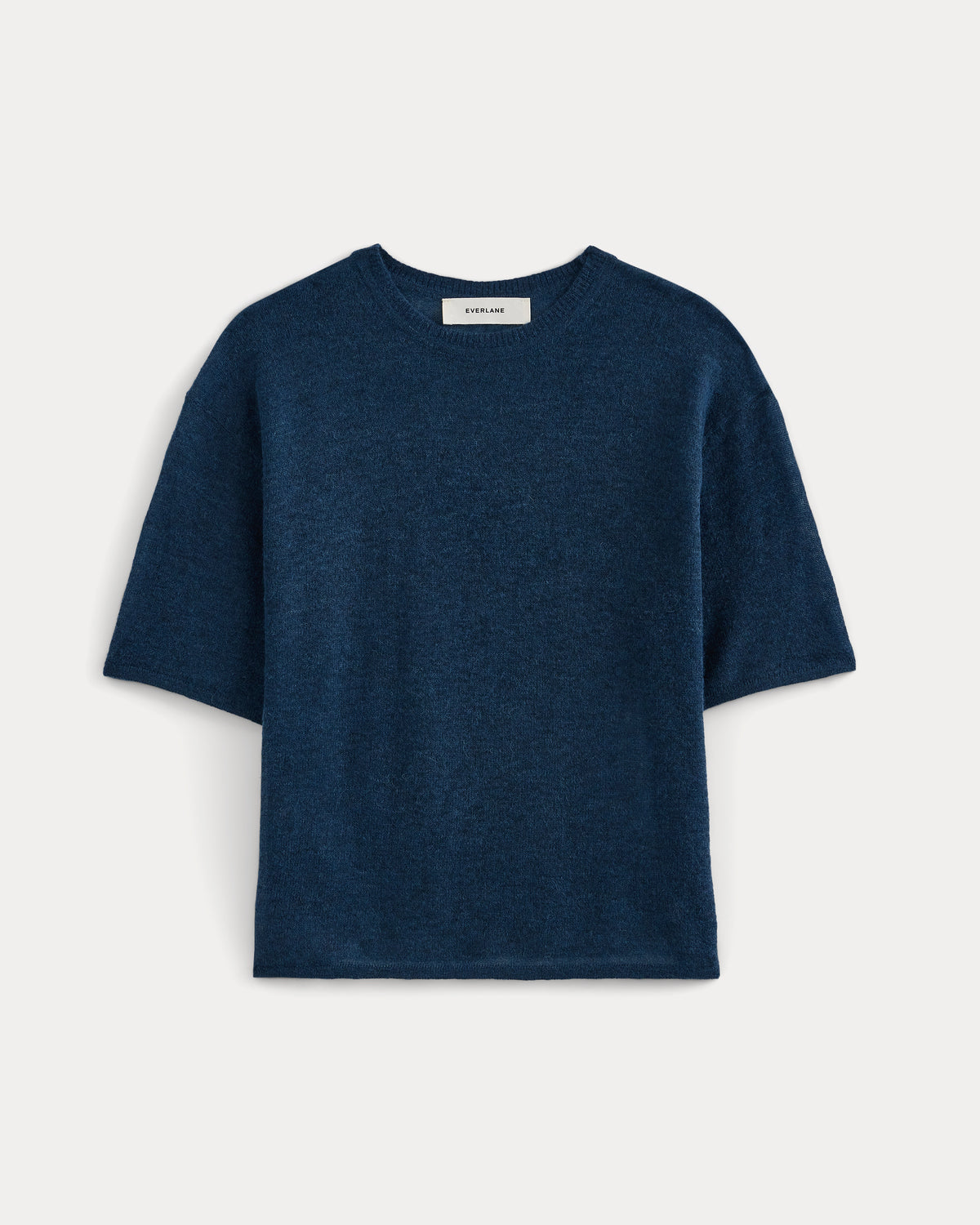 Air Alpaca Cropped Sweater Crew | Blue Wing Teal