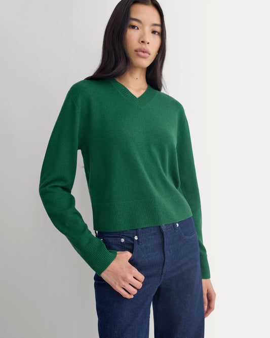 Cashmere Cropped Cardigan | Eden Green