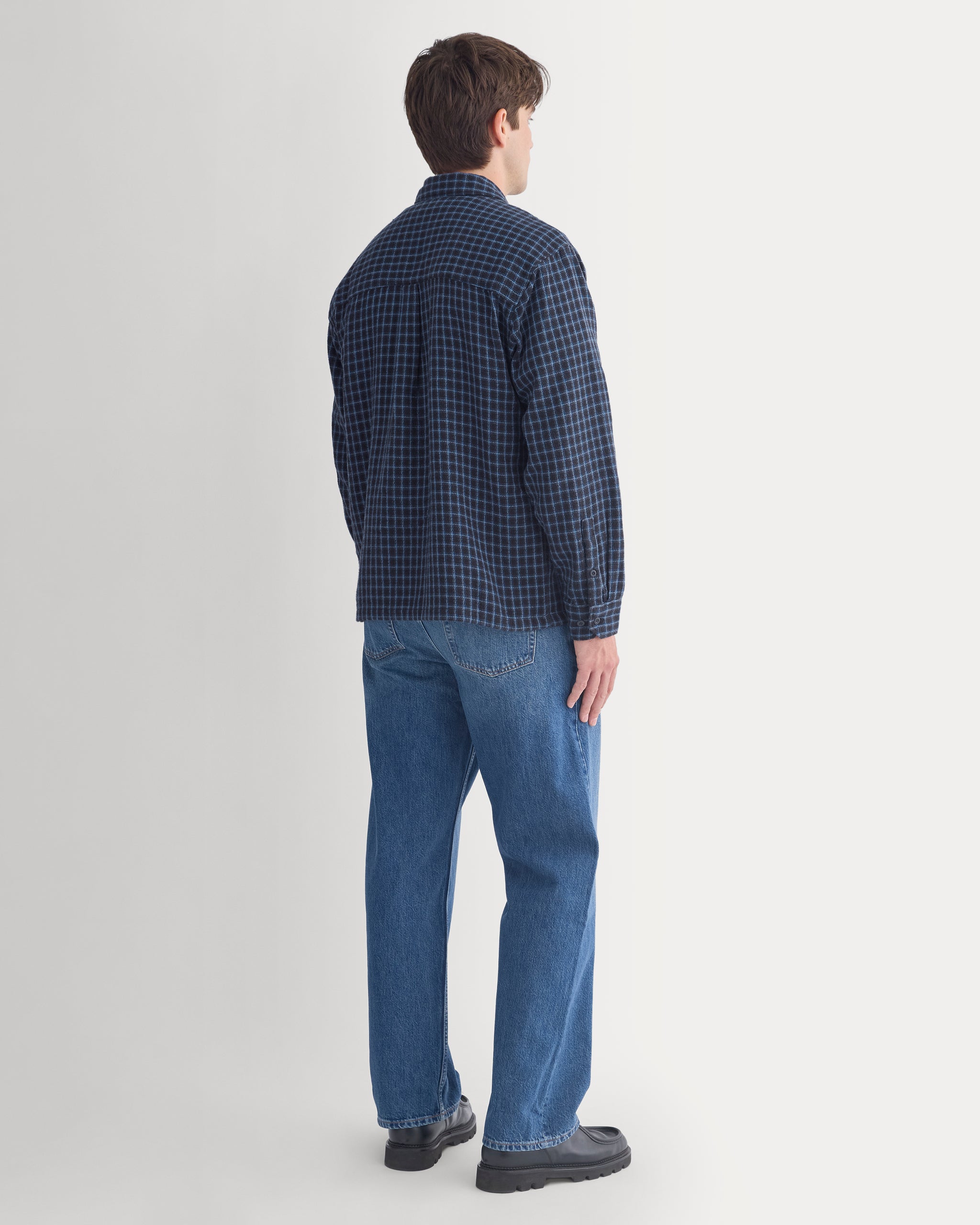 Double-Gauze Button-Down Shirt |  Black