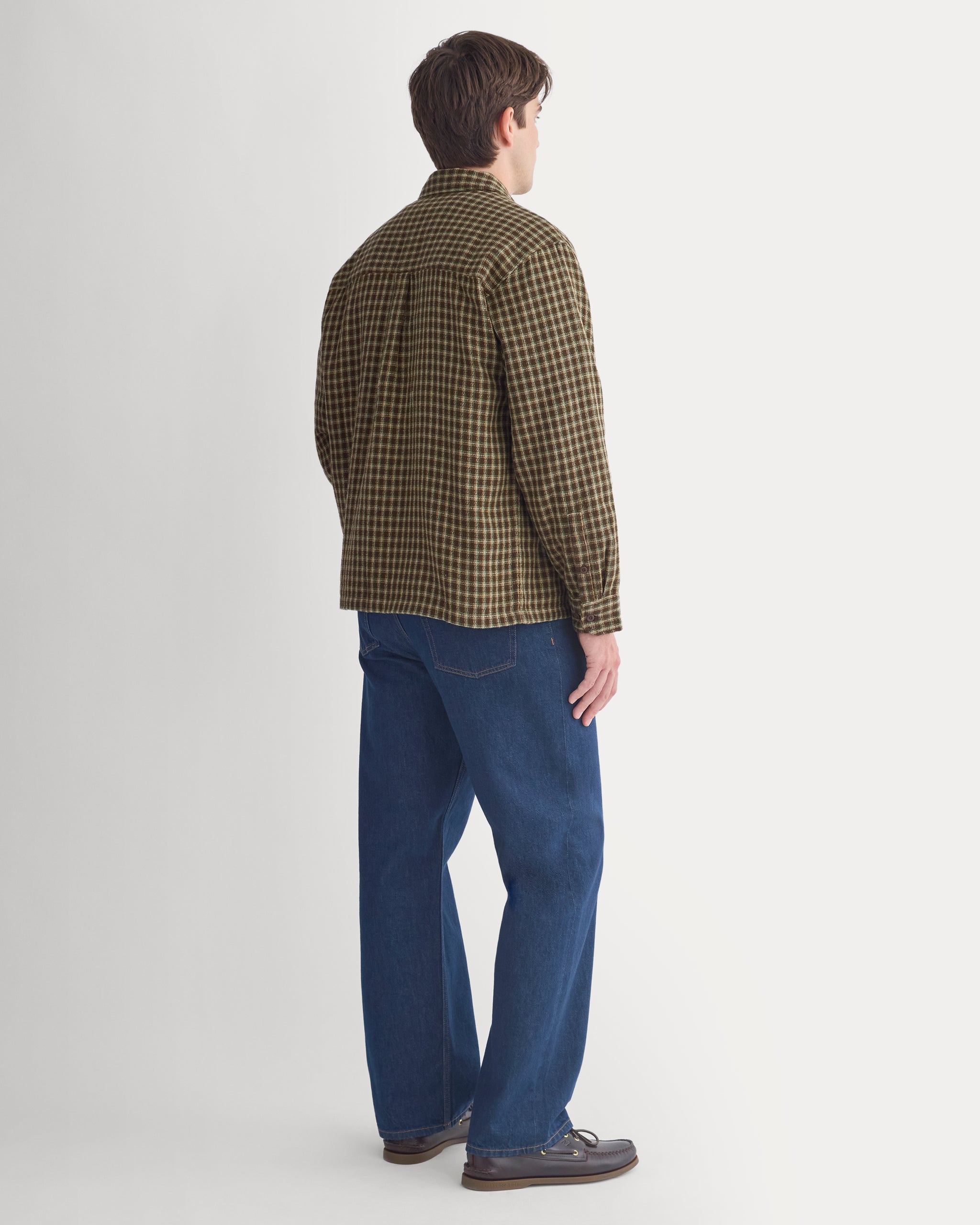 Double-Gauze Button-Down Shirt | Brown