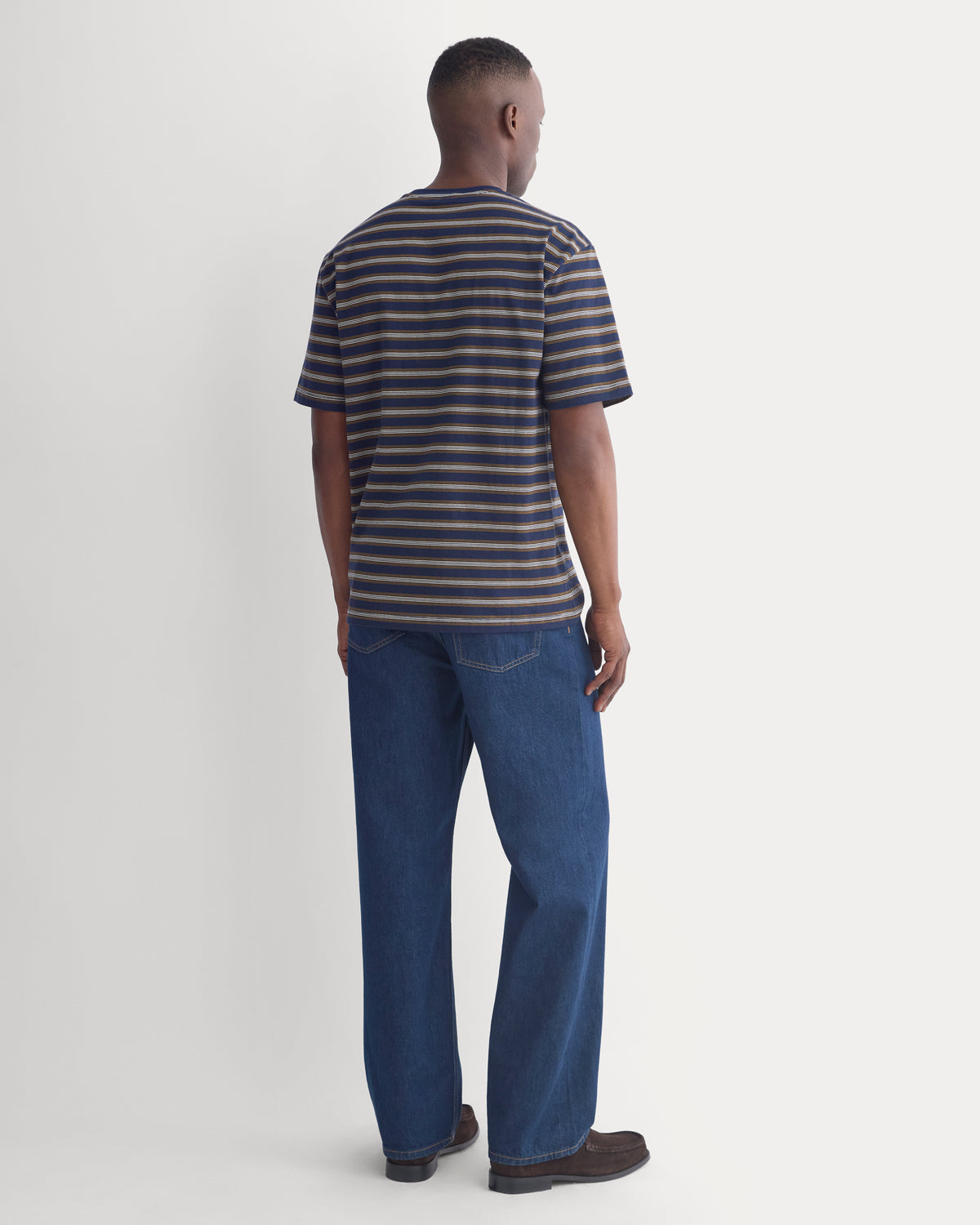 Archive Standard-Fit Cotton Crew | Navy / Burgundy