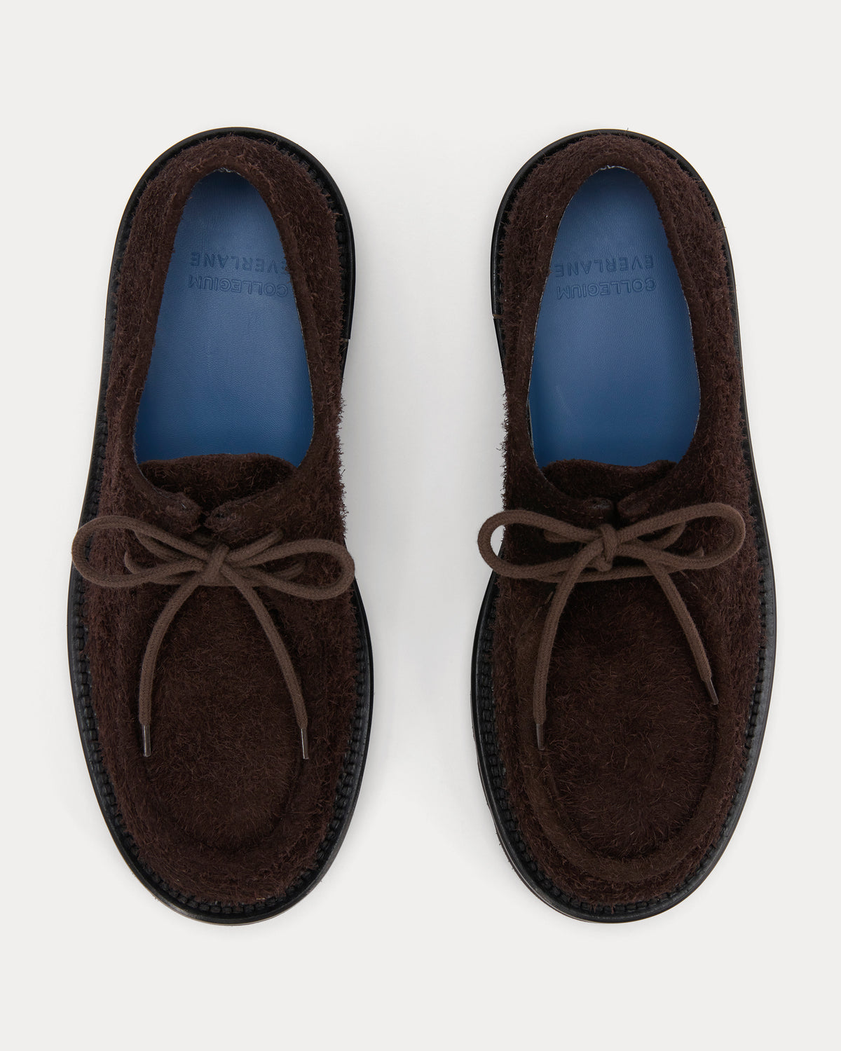 Collegium x Everlane Moc Toe Derby | Espresso Suede | Women's