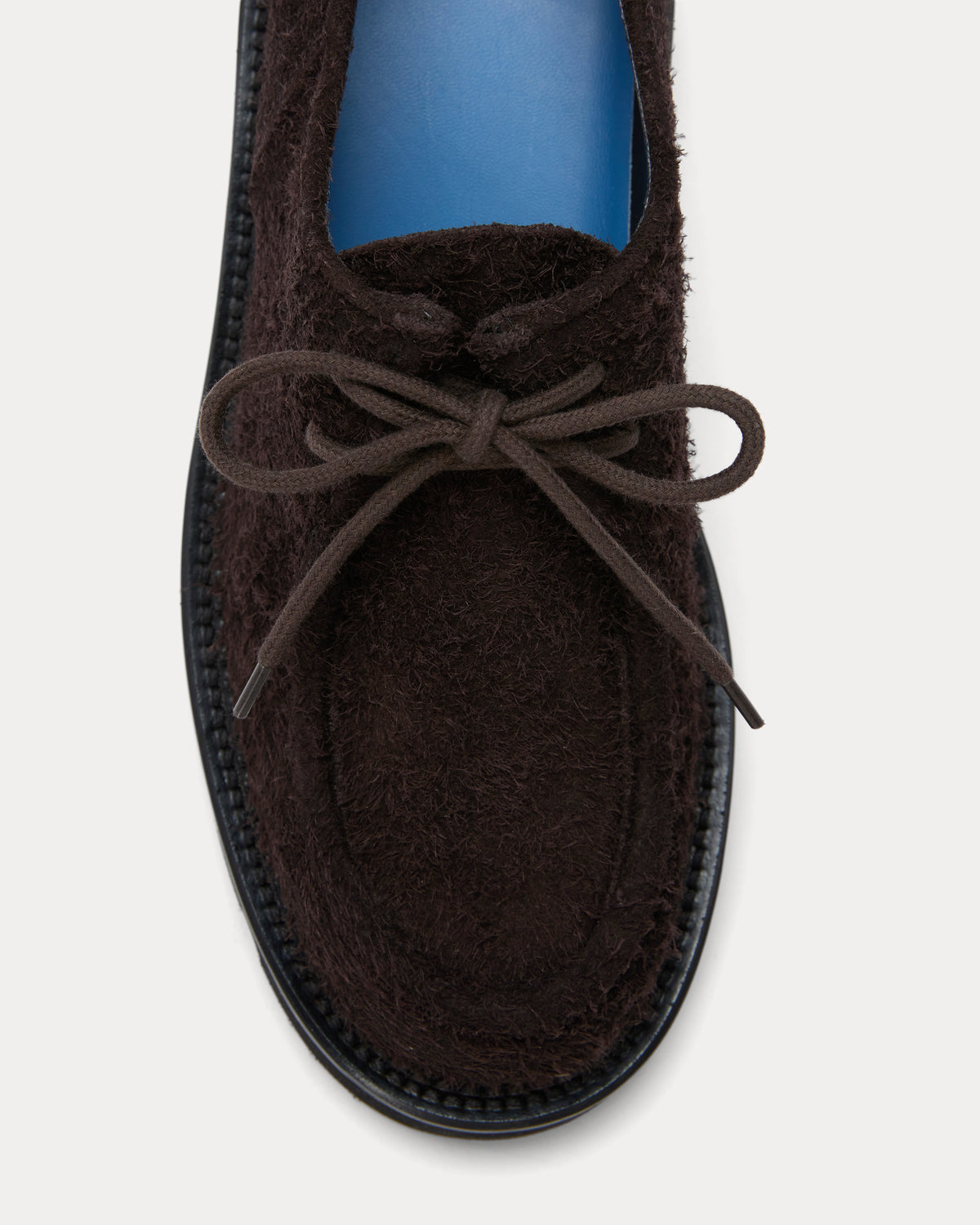 Collegium x Everlane Moc Toe Derby | Espresso Suede | Men's