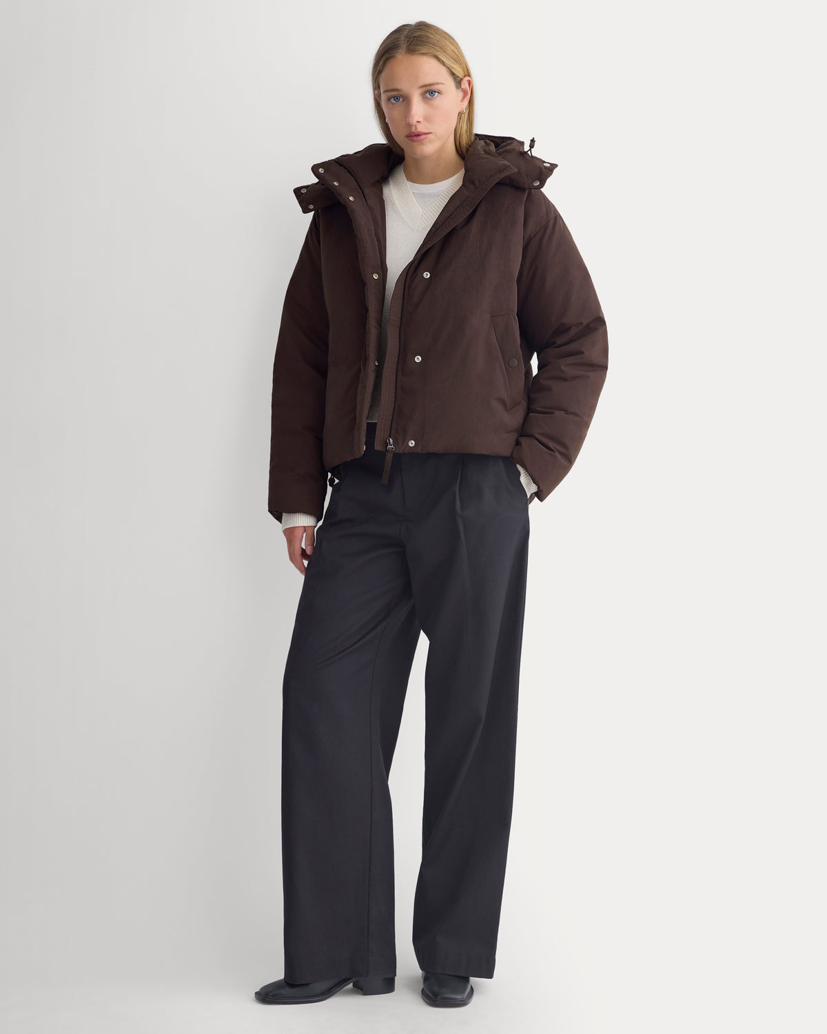 EverPuff™ Cloud Short Puffer | Coffee Bean