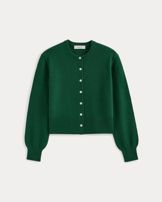 Cashmere Cropped Cardigan | Eden Green