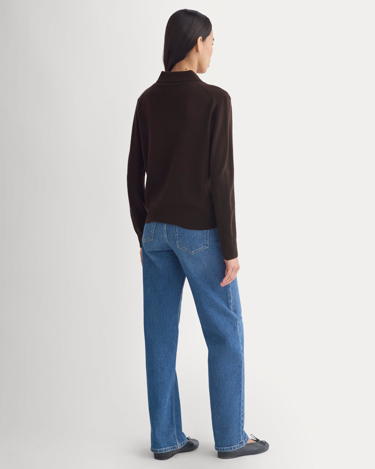 Fine Cashmere Classic Polo | Coffee Bean