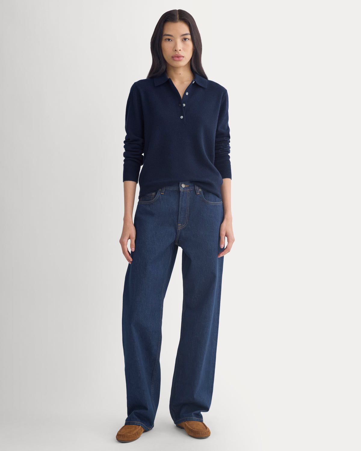 Fine Cashmere Classic Polo |  Navy