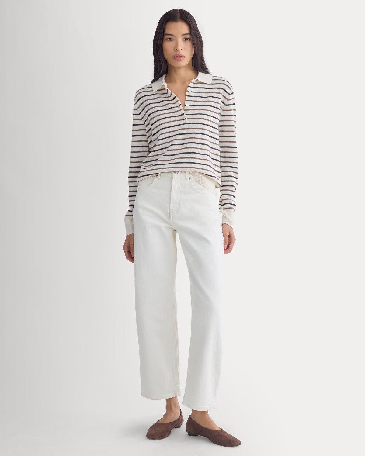 Fine Cashmere Classic Polo | Snow
