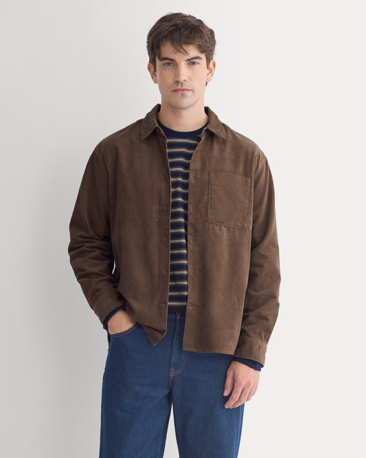 Pinwale Corduroy Shirt  | Deep Taupe