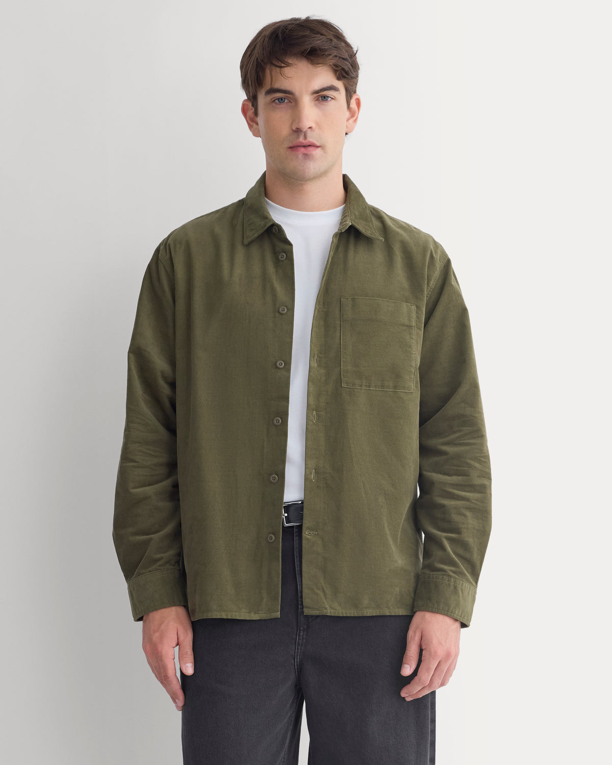Pinwale Corduroy Shirt  | Olive Night