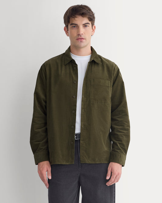 Pinwale Corduroy Shirt  | Olive Night