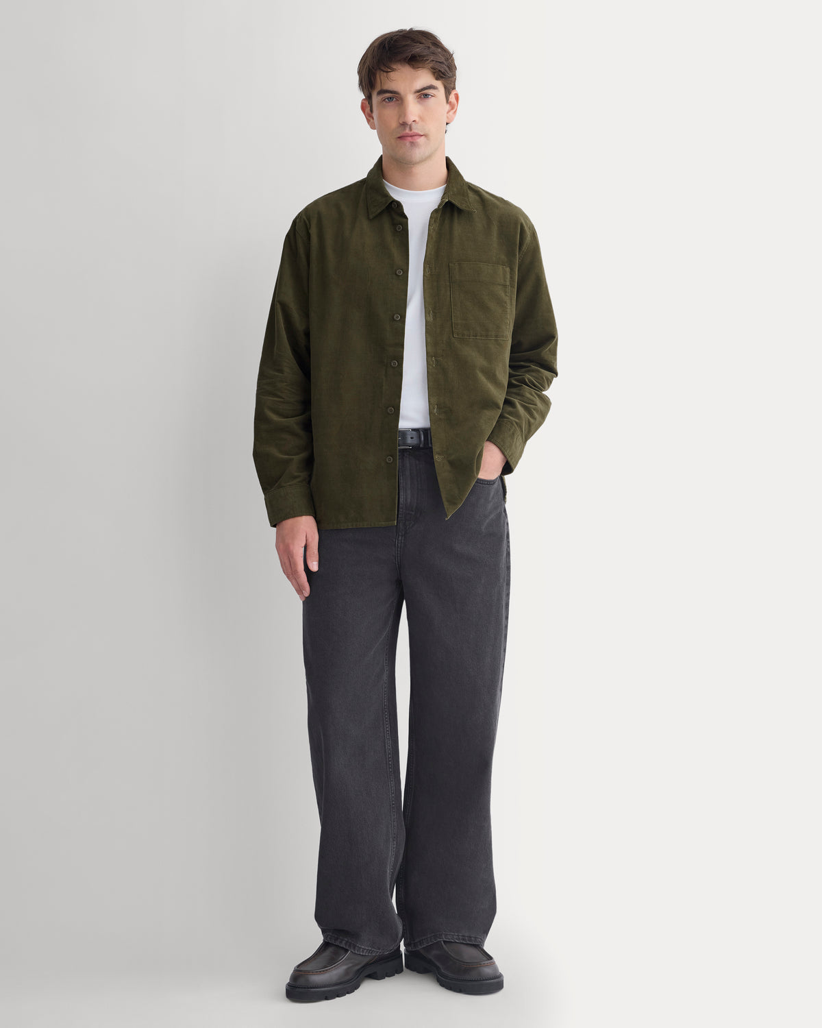 Pinwale Corduroy Shirt  | Olive Night