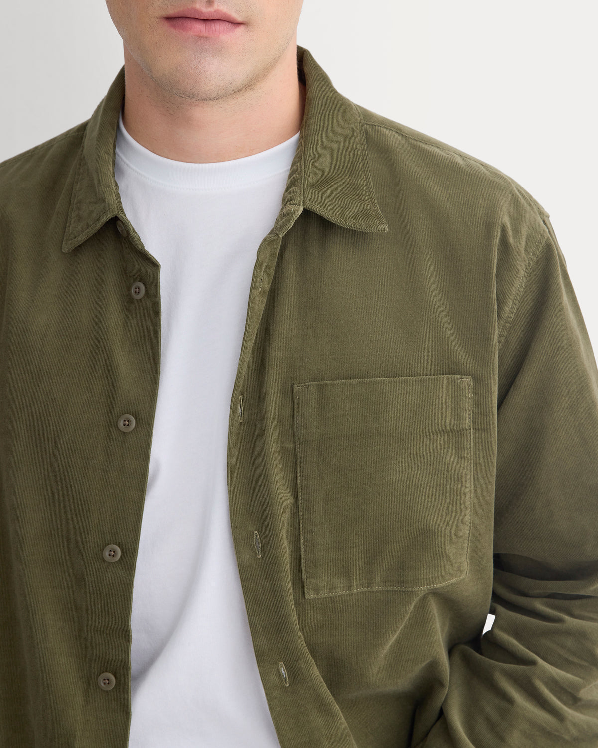 Pinwale Corduroy Shirt  | Olive Night