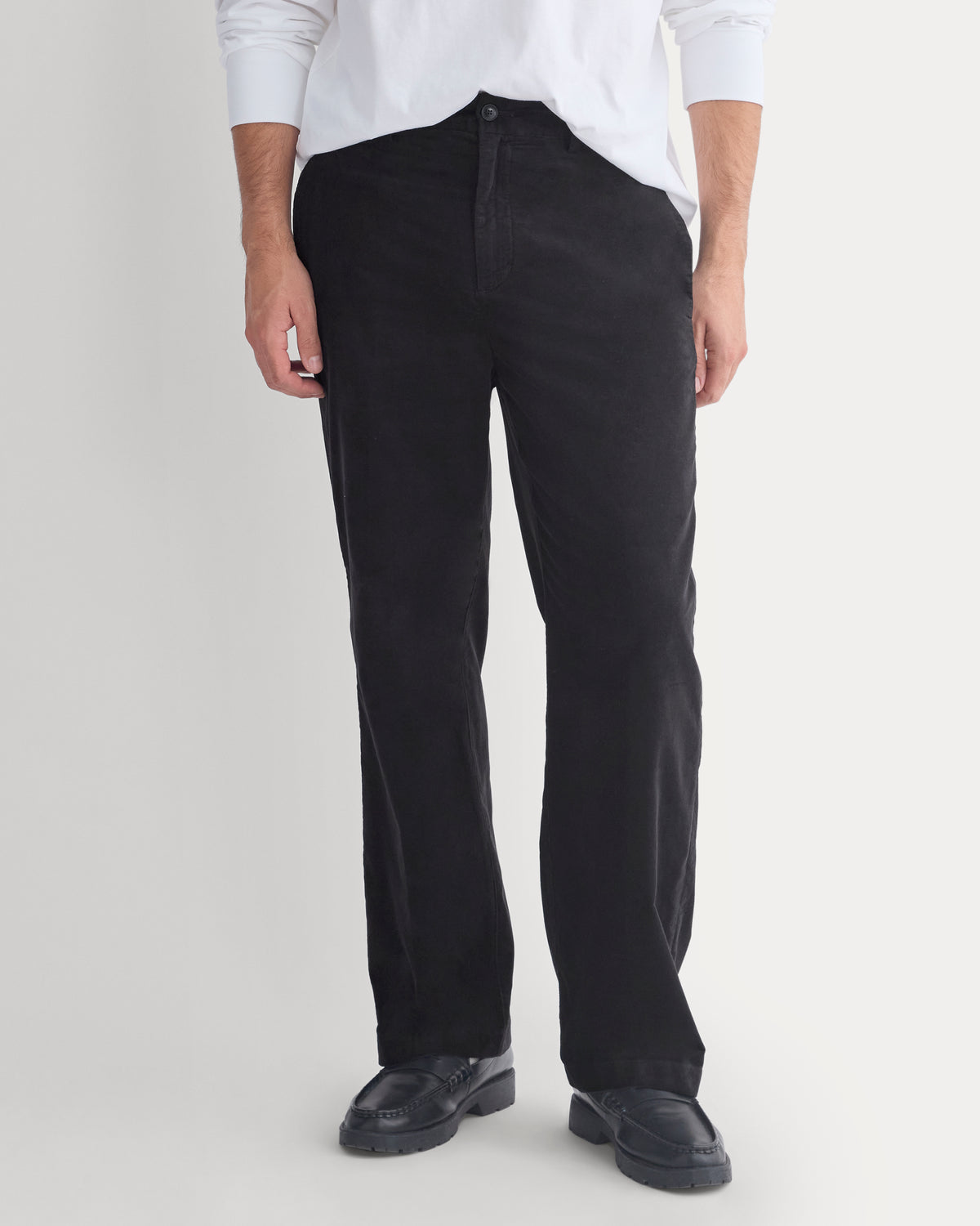 Relaxed Pinwale Corduroy Trouser |  Black