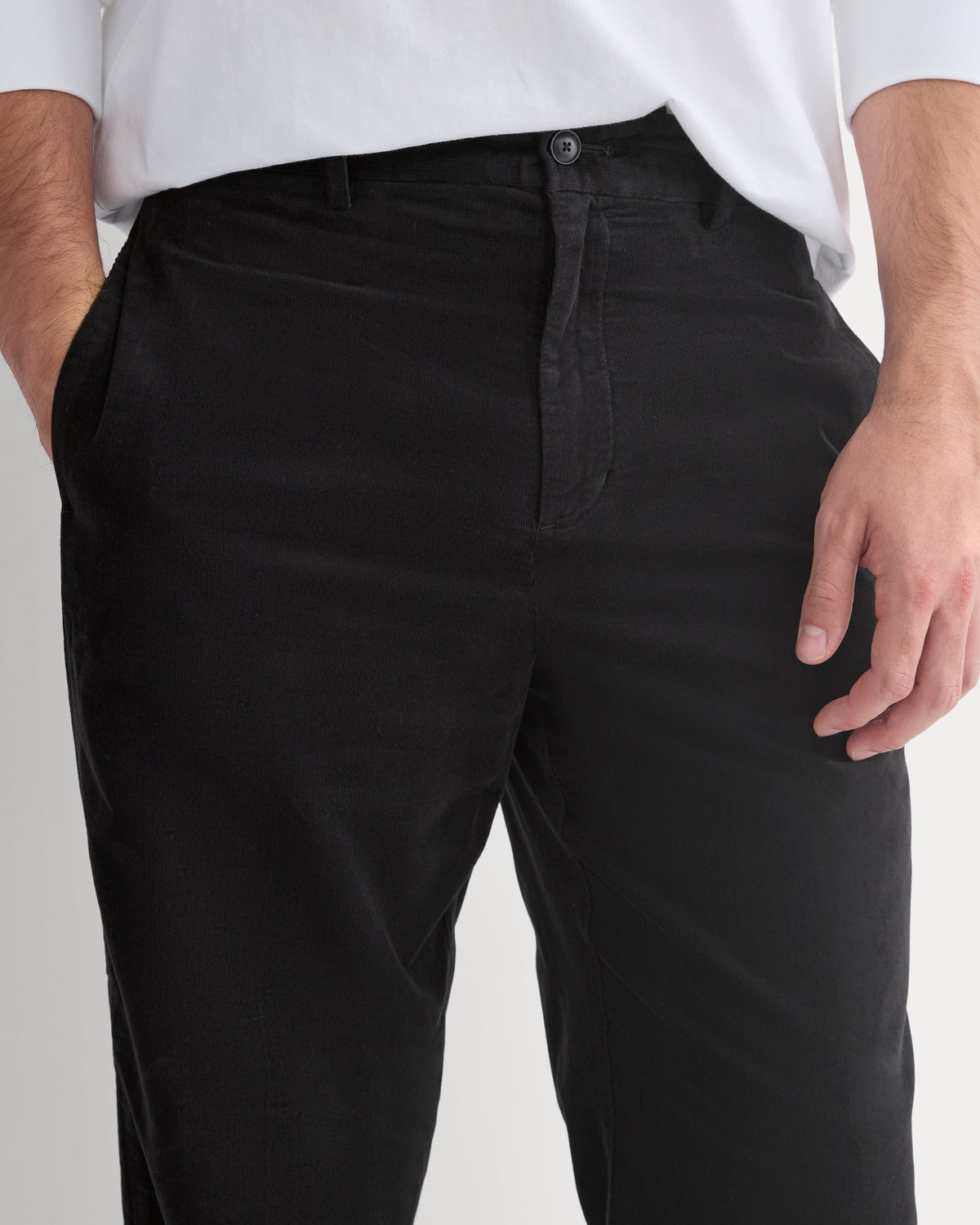 Relaxed Pinwale Corduroy Trouser |  Black