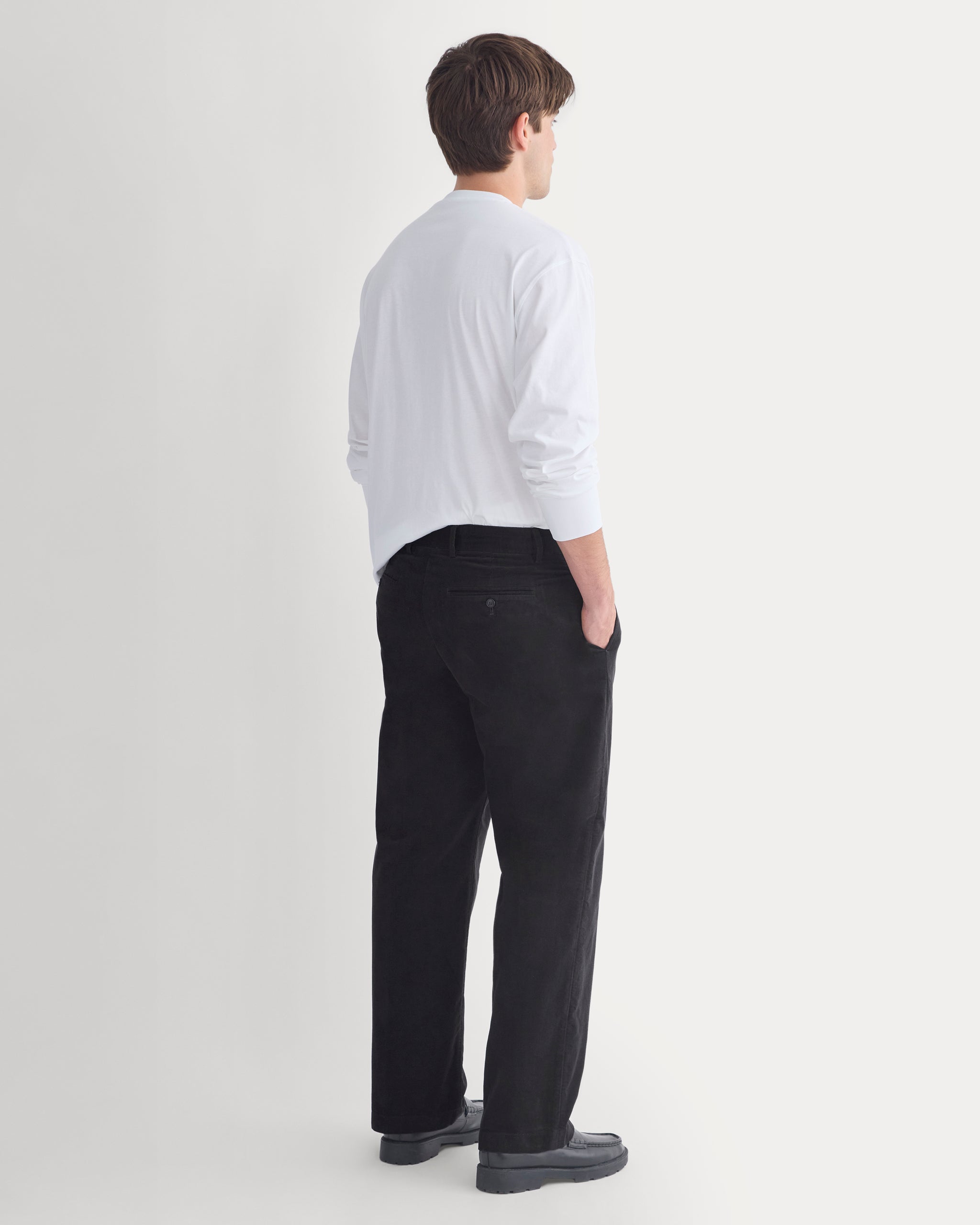 Relaxed Pinwale Corduroy Trouser |  Black