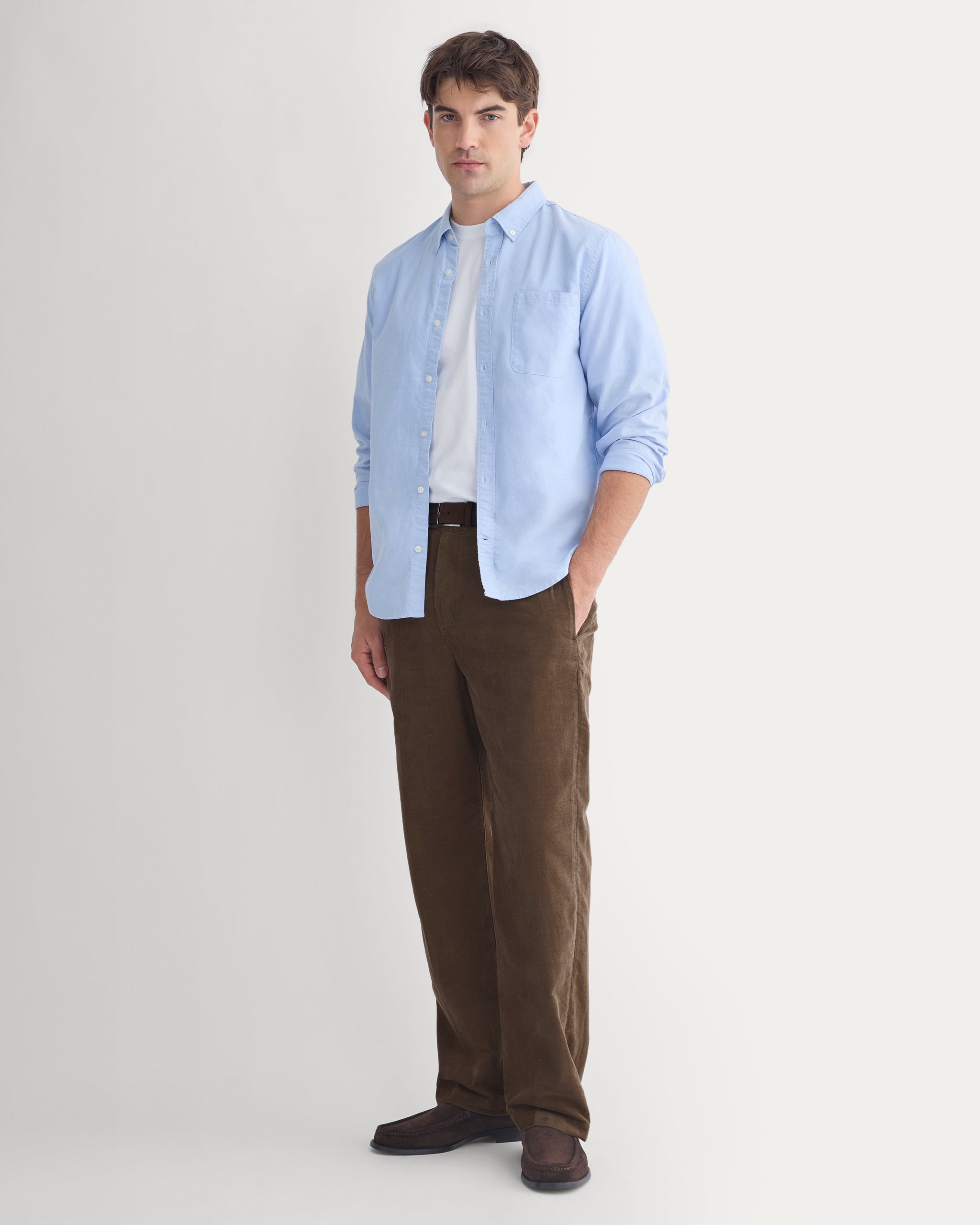 Relaxed Pinwale Corduroy Trouser | Deep Taupe