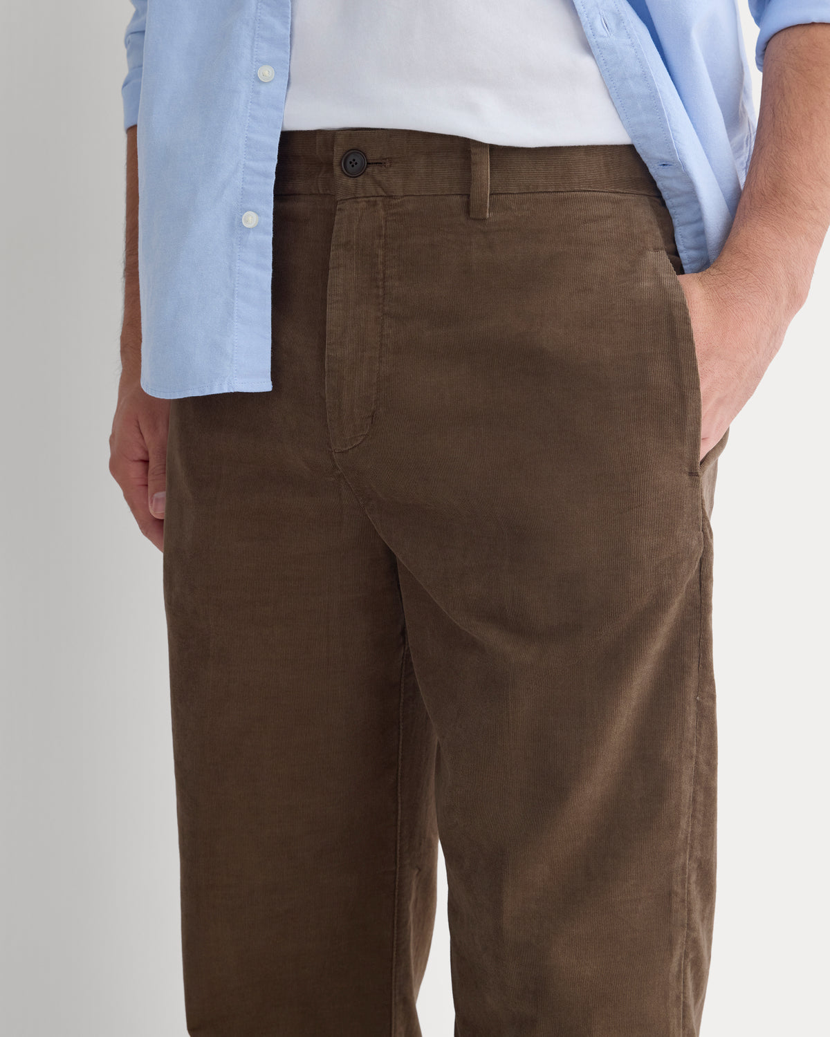 Relaxed Pinwale Corduroy Trouser | Deep Taupe