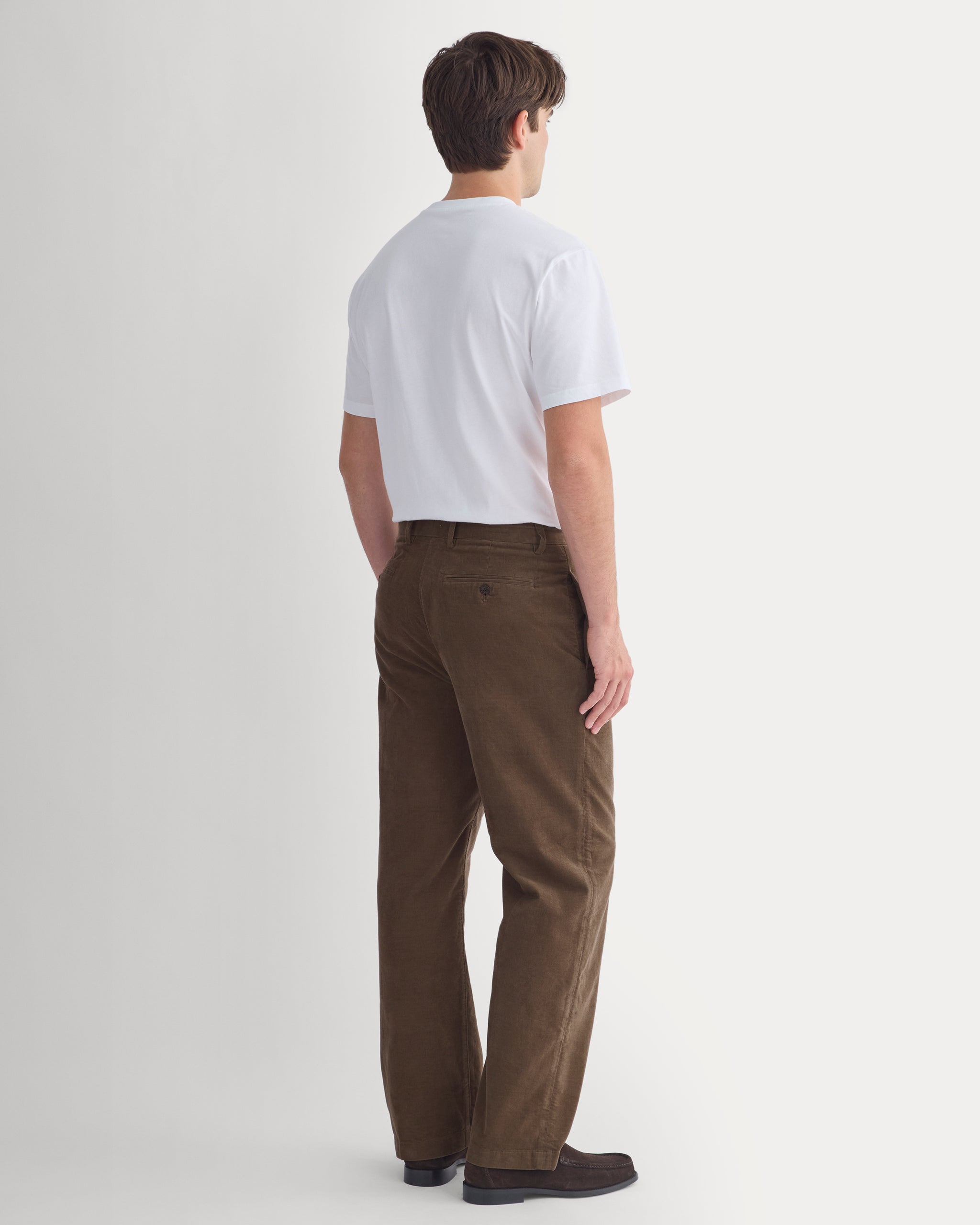 Relaxed Pinwale Corduroy Trouser | Deep Taupe
