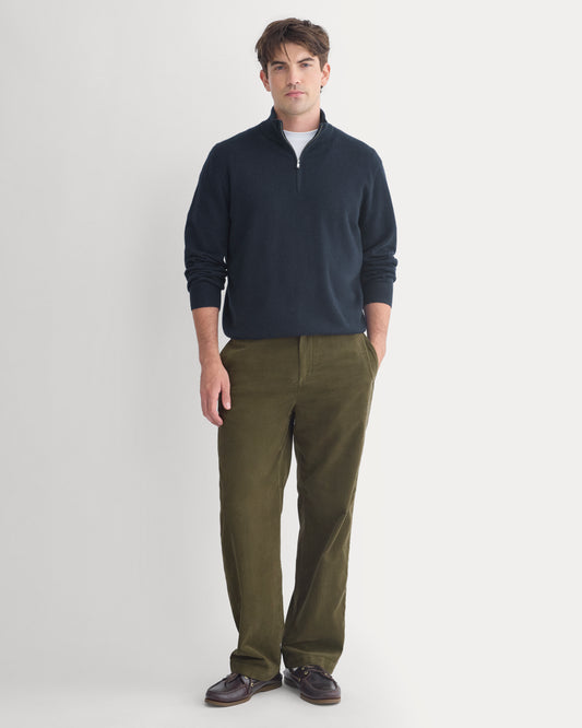 Relaxed Pinwale Corduroy Trouser | Olive Night