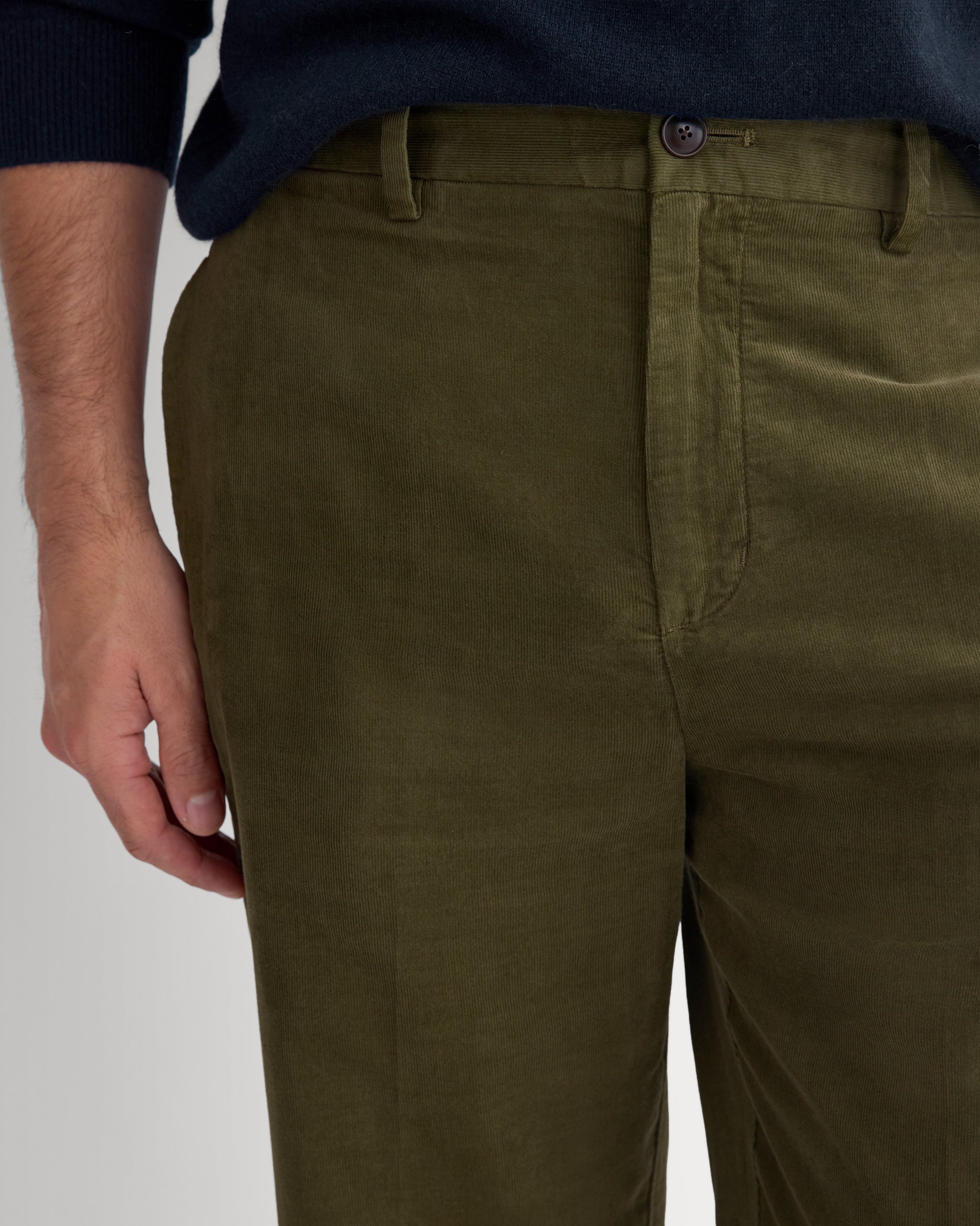 Relaxed Pinwale Corduroy Trouser | Olive Night